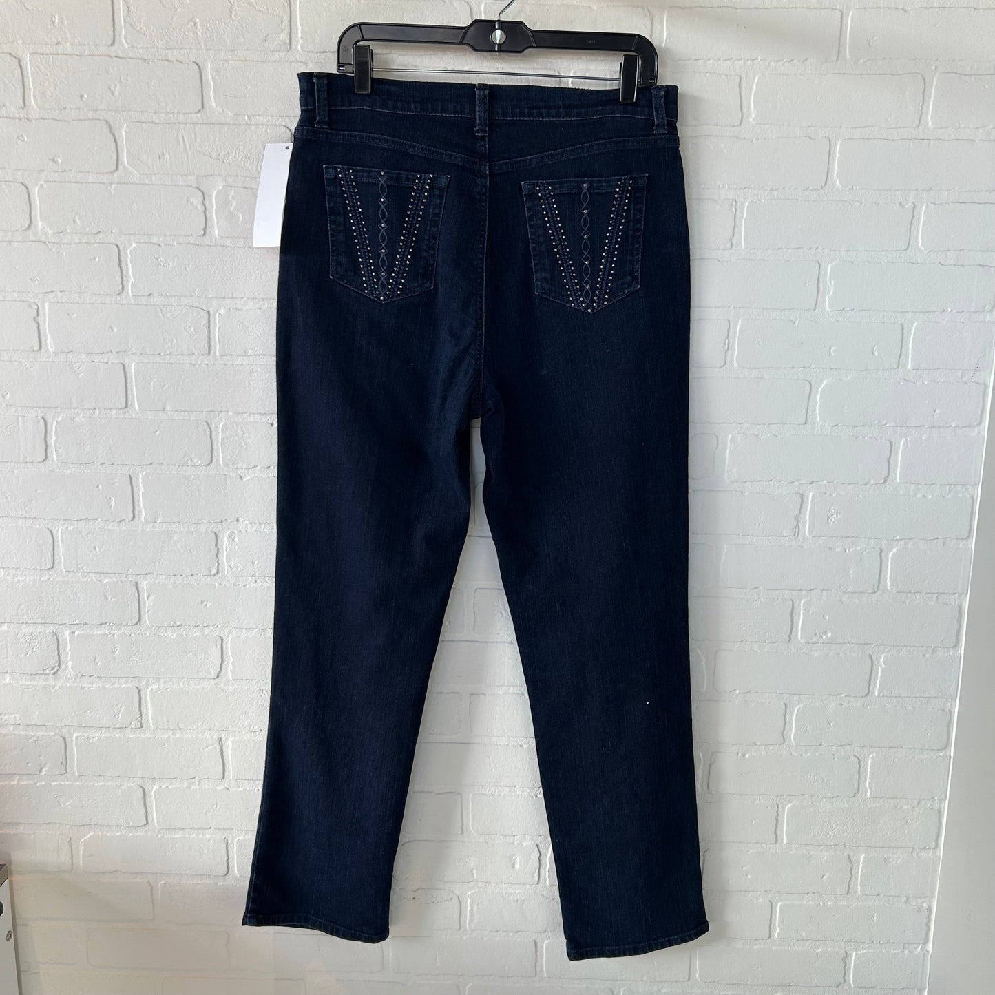 Jeans Straight By Gloria Vanderbilt In Blue Denim, Size: 12