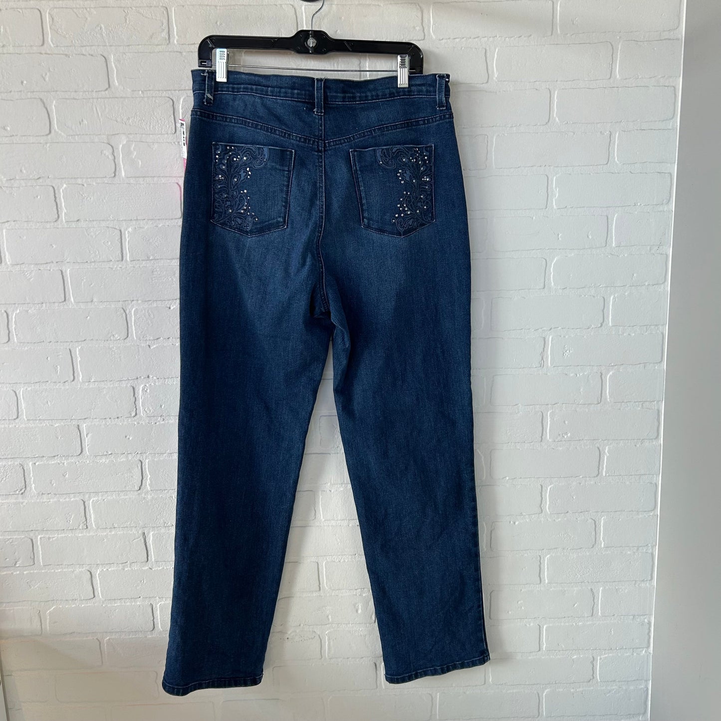 Jeans Straight By Gloria Vanderbilt In Blue Denim, Size: 12