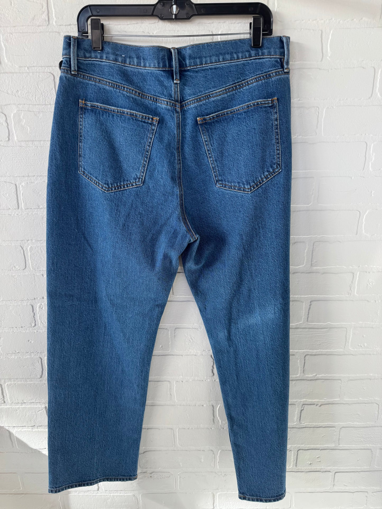 Jeans Straight By Ann Taylor In Blue Denim, Size: 12