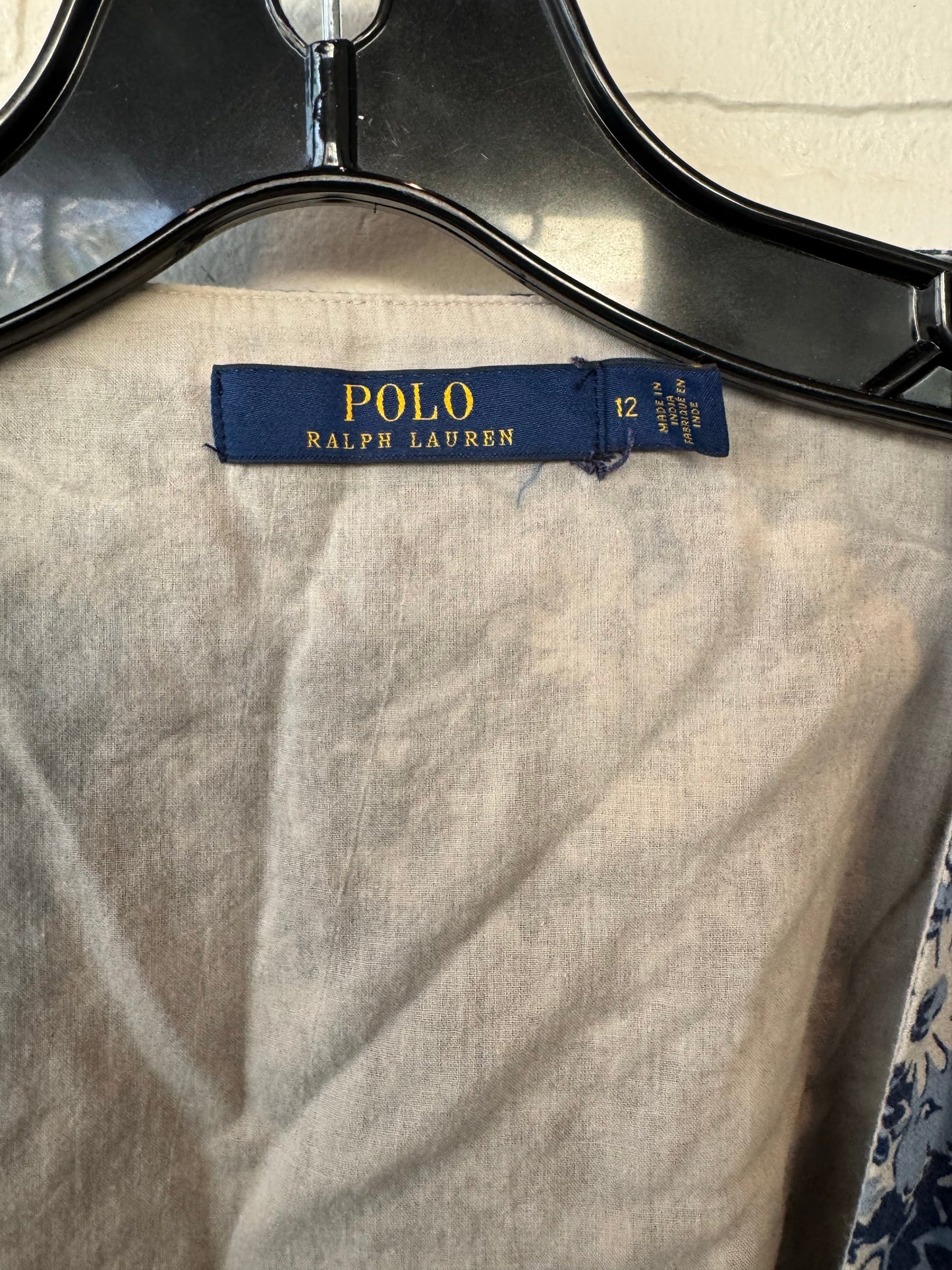 Dress Work By Polo Ralph Lauren In Blue & Grey, Size: L