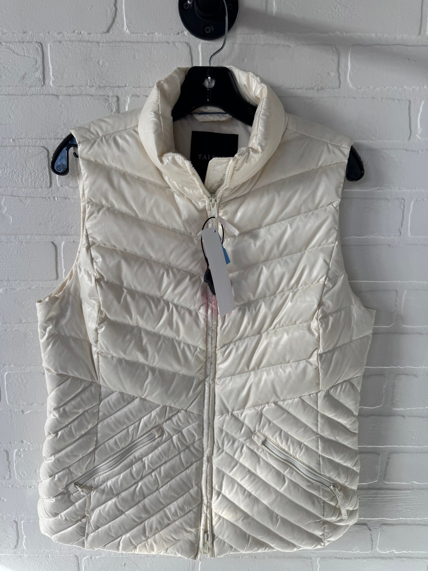 Vest Puffer & Quilted By Talbots In Cream, Size: M