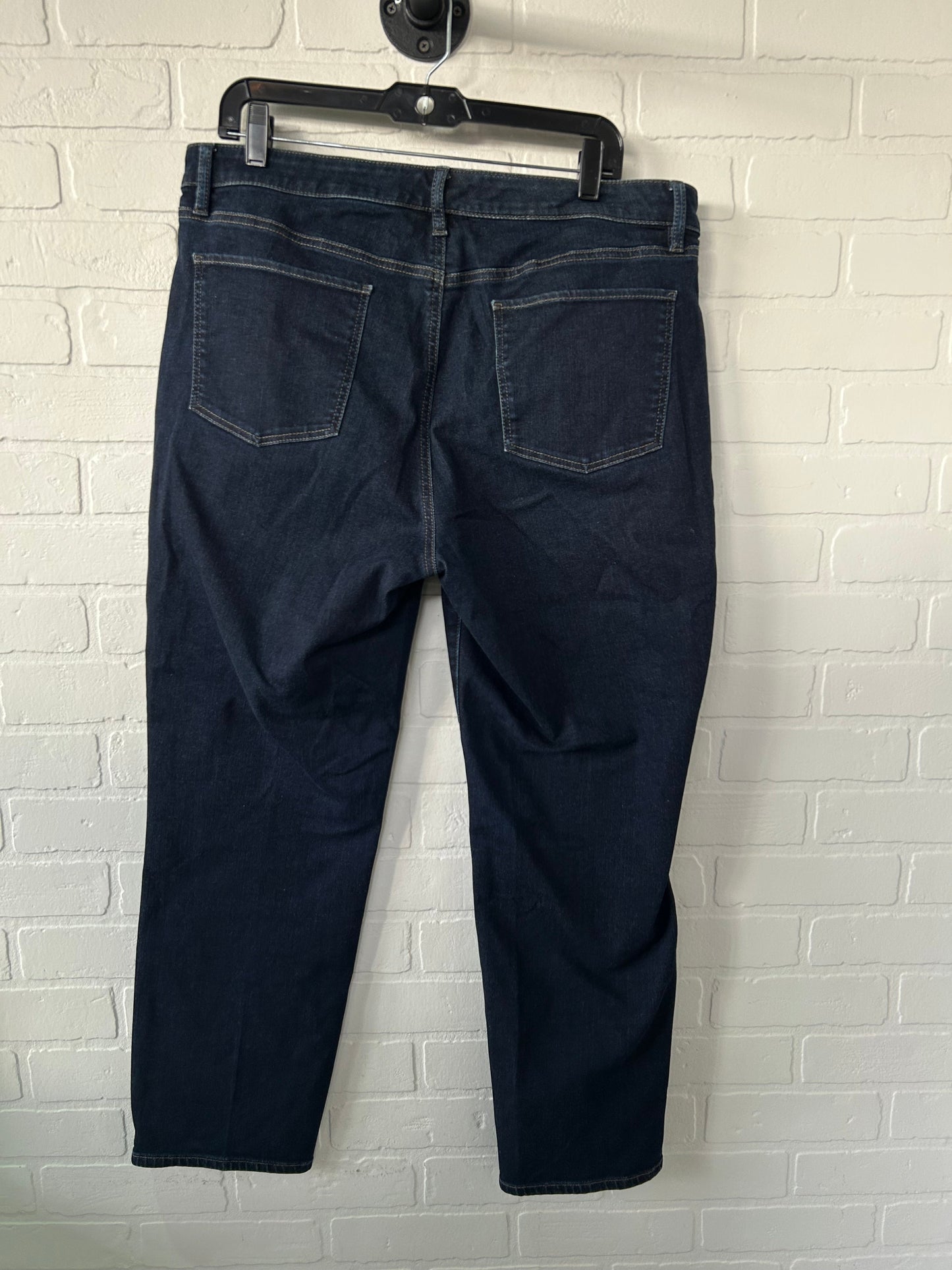 Jeans Straight By Talbots In Blue Denim, Size: 12