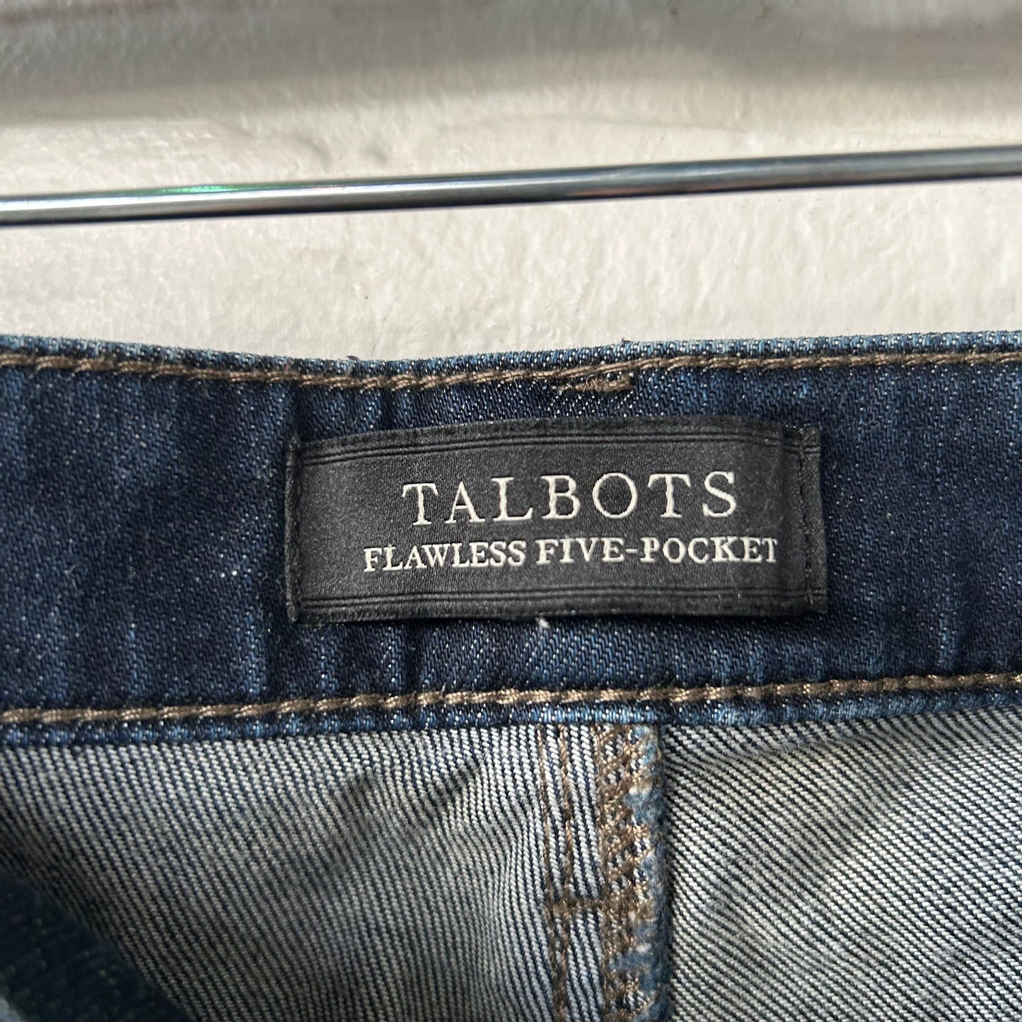 Jeans Straight By Talbots In Blue Denim, Size: 12