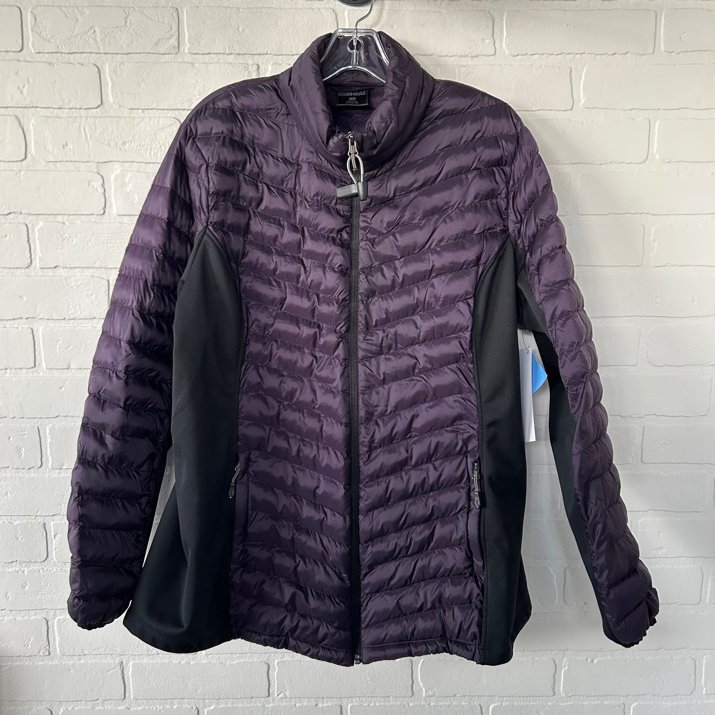 Jacket Puffer & Quilted By 32 Degrees In Black & Purple, Size: Xxl