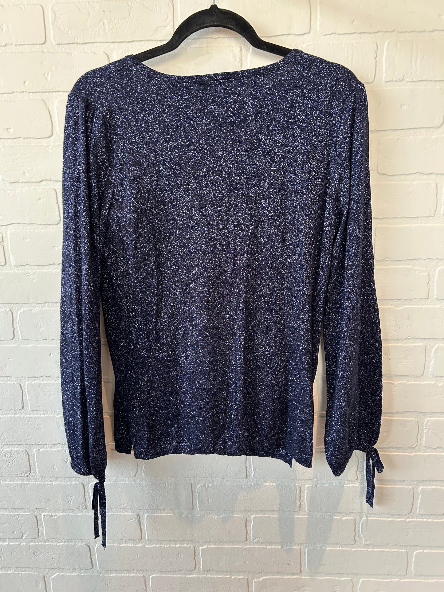 Top Long Sleeve By Worthington In Blue, Size: L