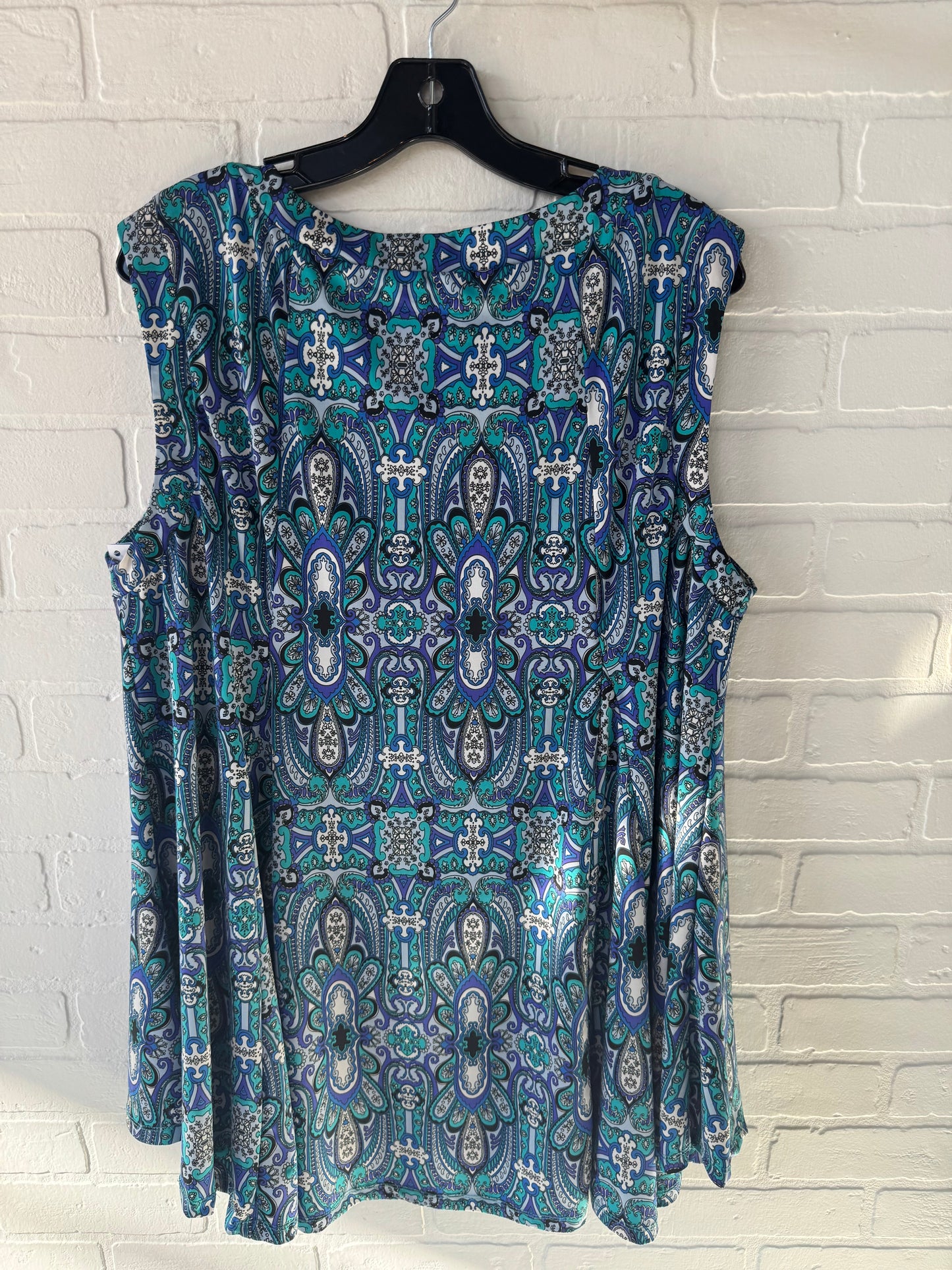 Tunic Sleeveless By La Vanya In Blue, Size: 3x