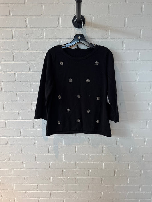 Sweater By Talbots In Black, Size: L