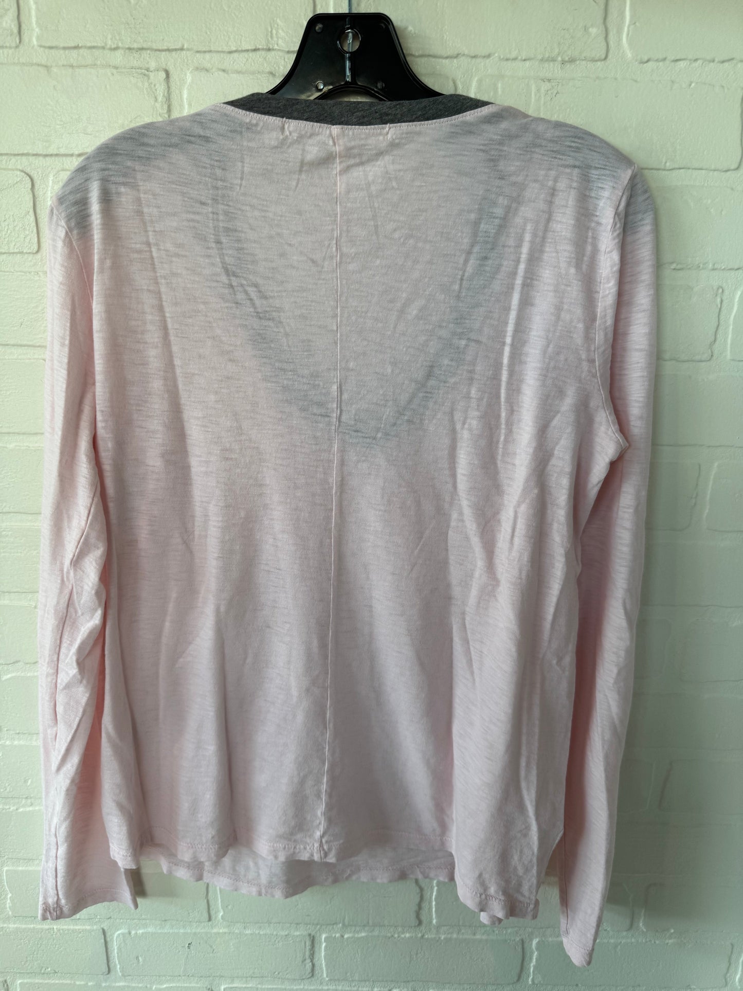 Top Long Sleeve Basic By Michael Stars In Grey & Pink, Size: Osfm