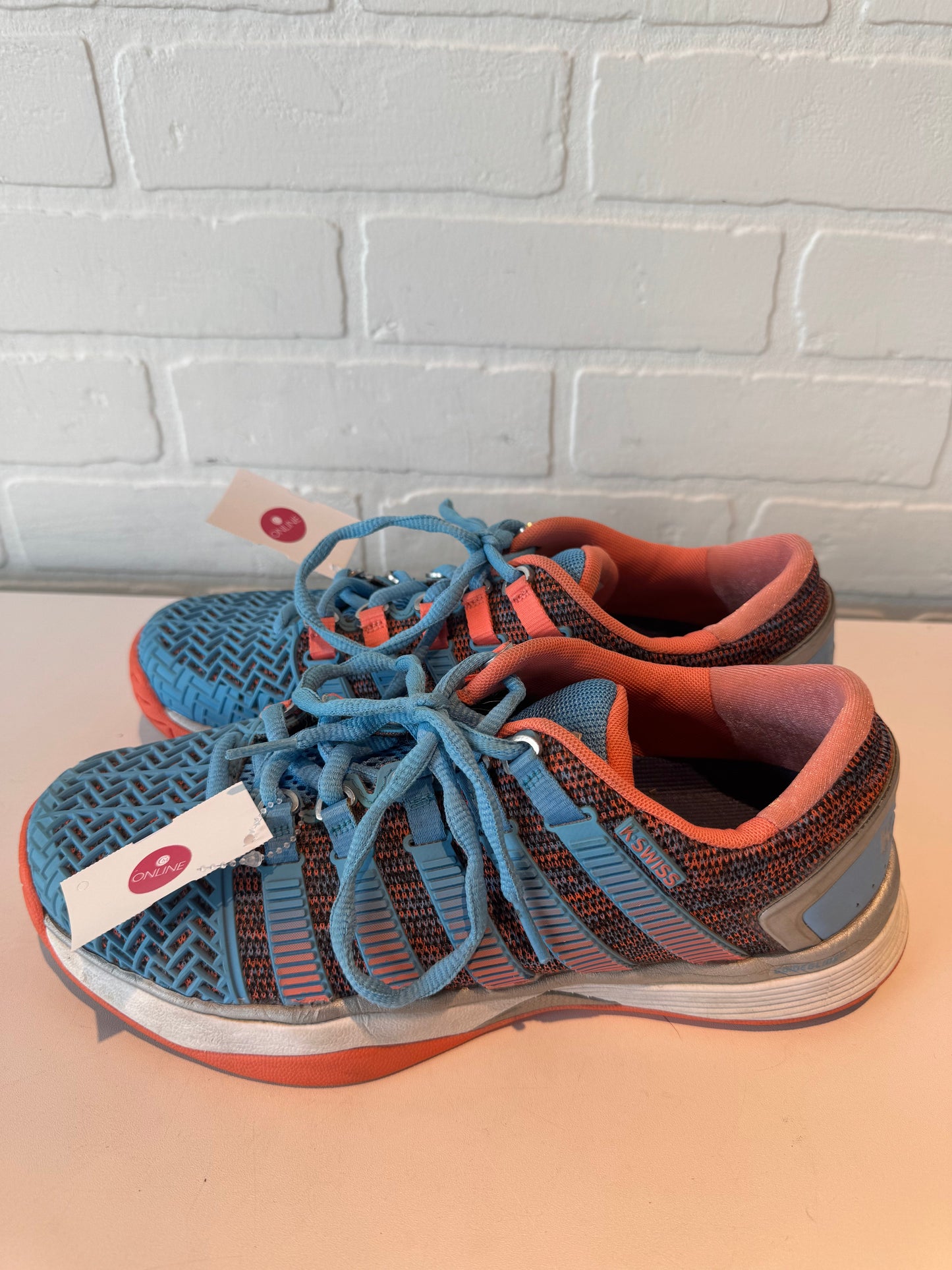 Shoes Athletic By K Swiss In Blue & Orange, Size: 8.5