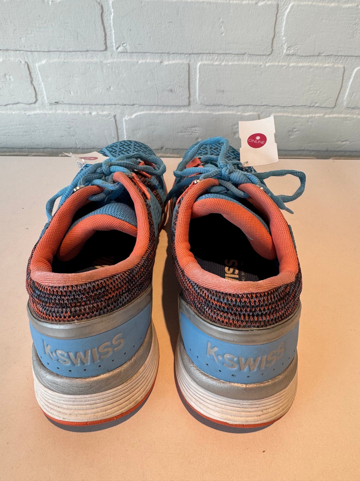 Shoes Athletic By K Swiss In Blue & Orange, Size: 8.5