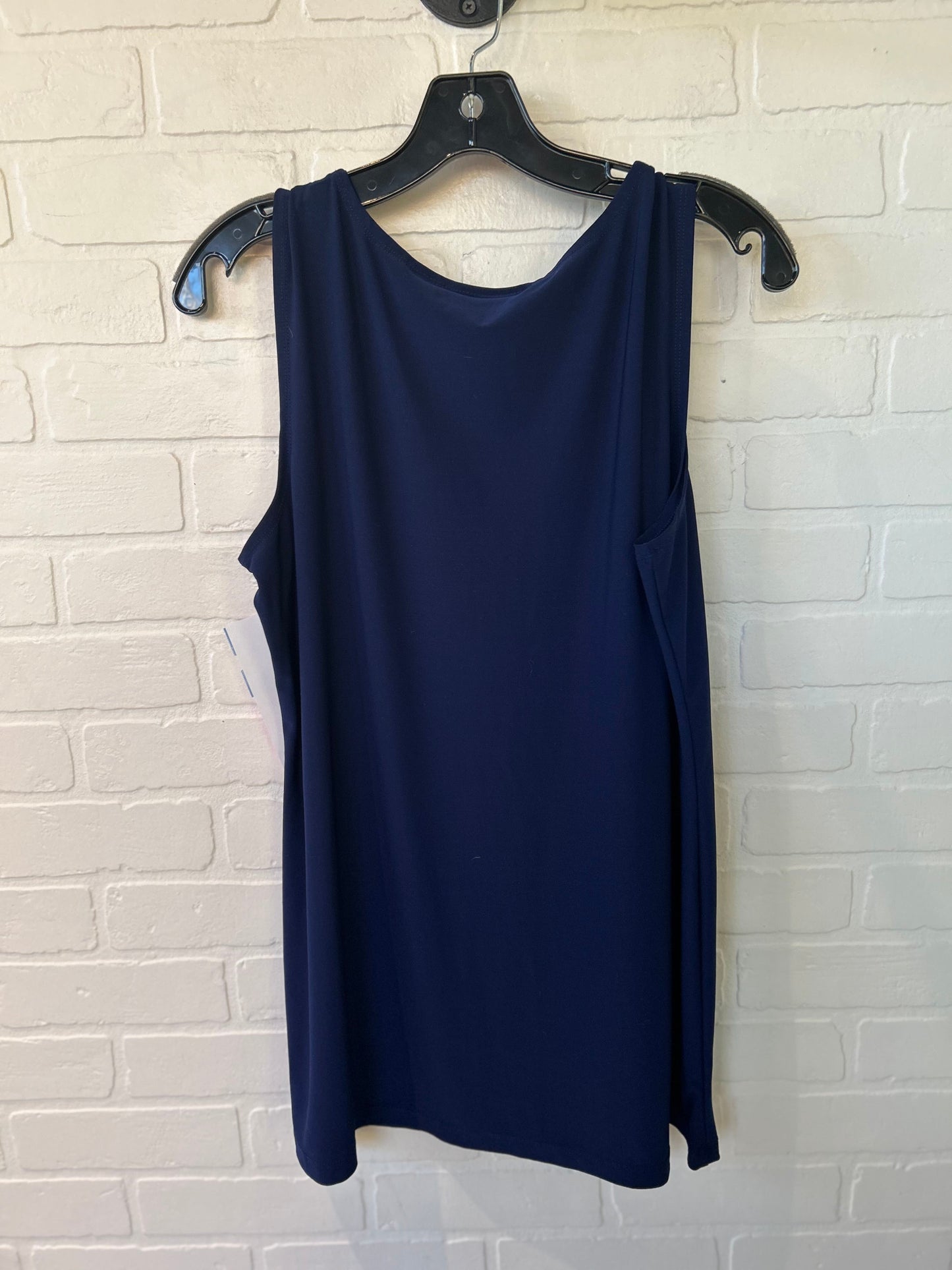 Top Sleeveless By ATTITUDES BY RENEE In Navy, Size: L