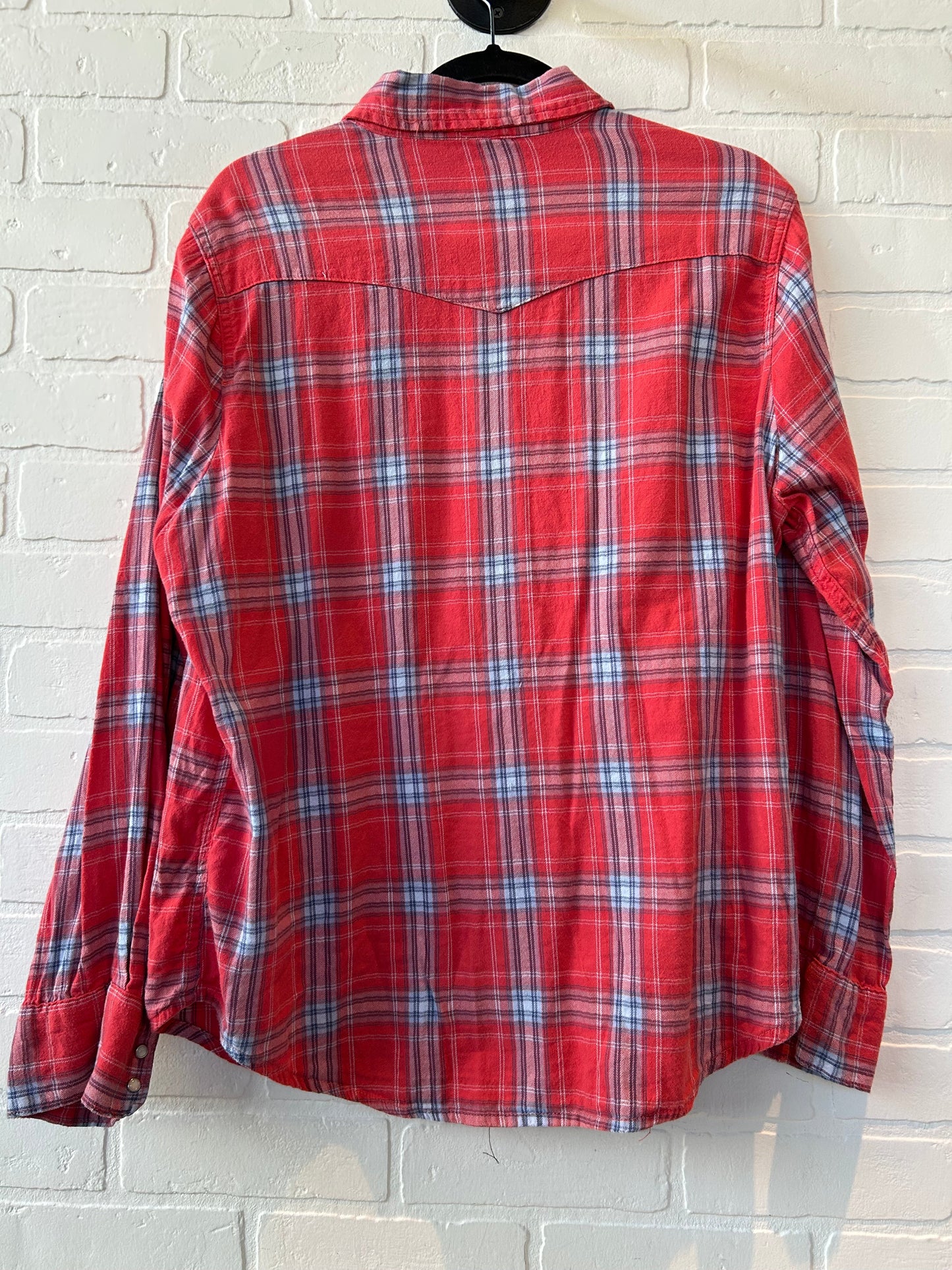 Top Long Sleeve By Aerie In Blue & Red, Size: Xl