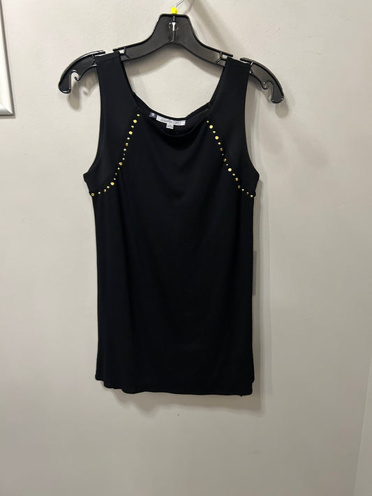 Top Sleeveless By Jennifer Lopez In Black & Gold, Size: S