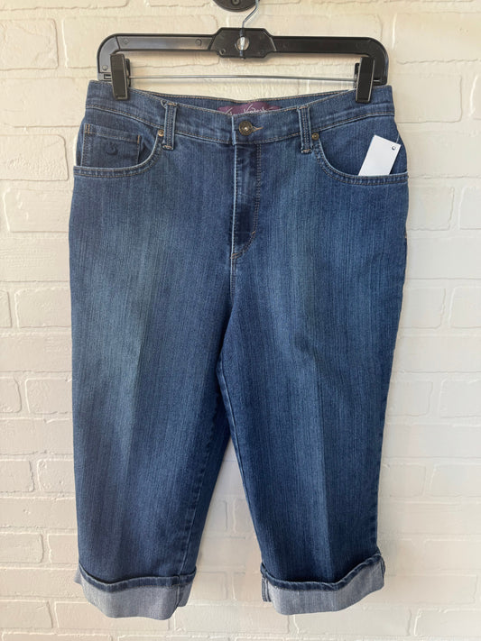 Capris By Gloria Vanderbilt In Blue Denim, Size: 8