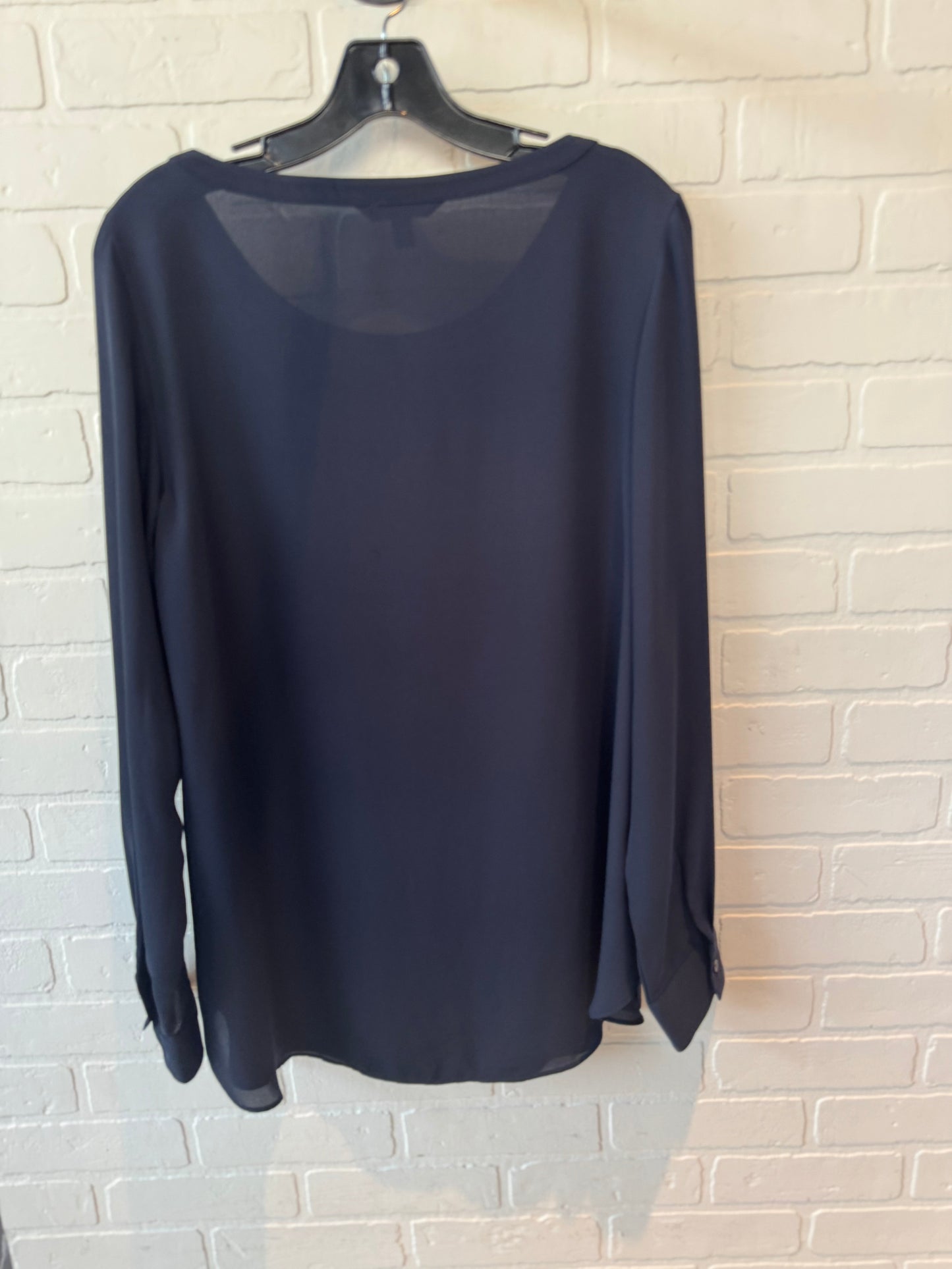 Tunic Long Sleeve By Banana Republic In Navy, Size: M