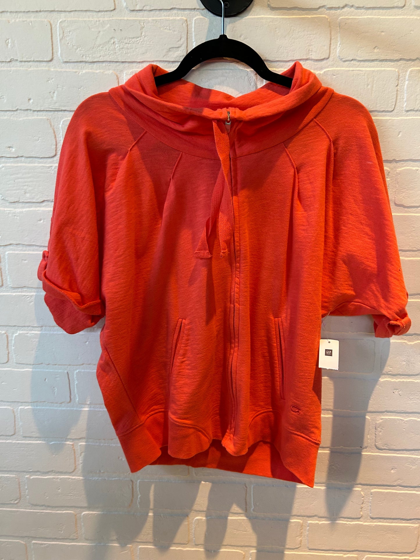 Jacket Shirt By Gapfit In Orange, Size: S