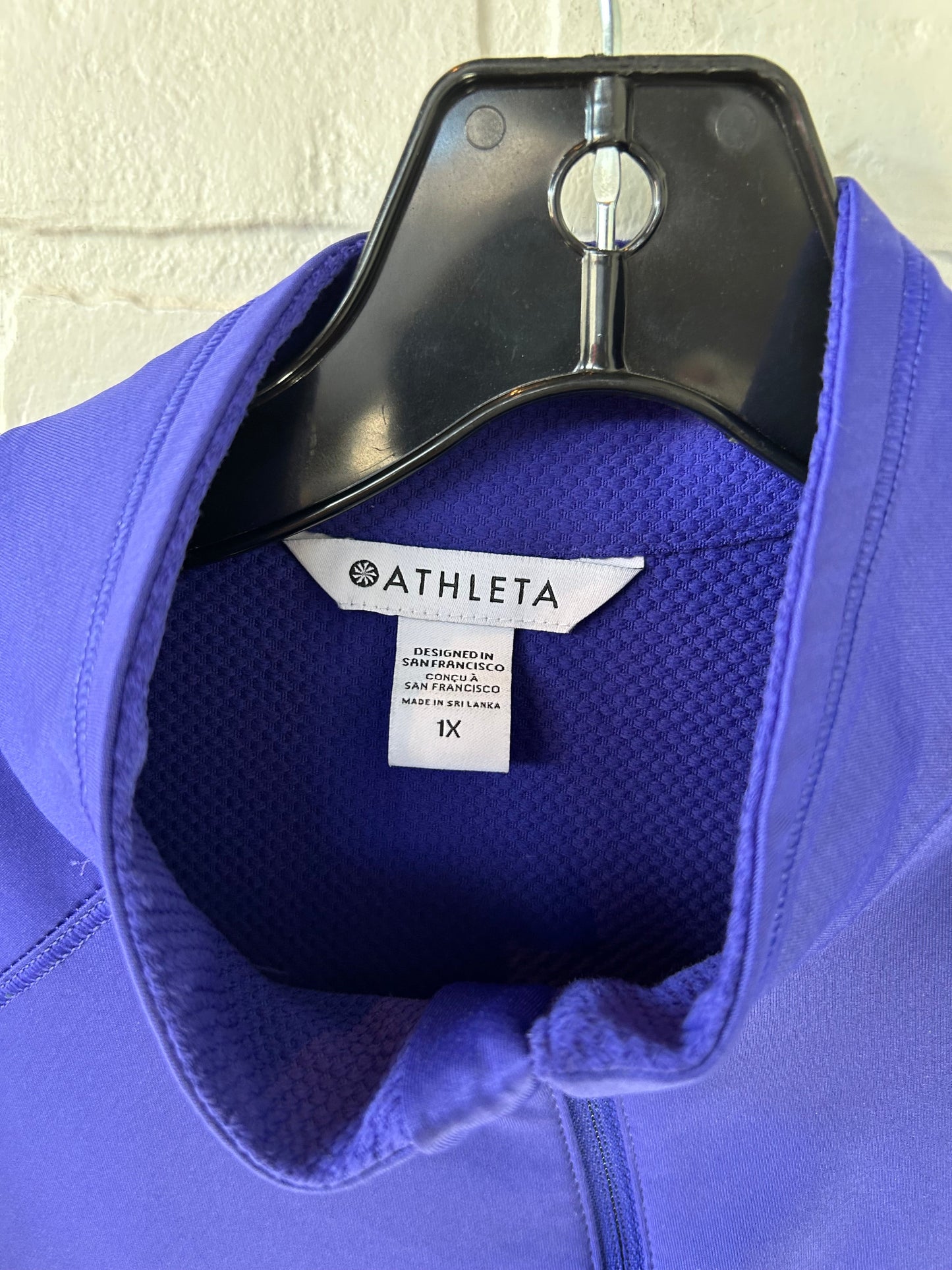 Athletic Jacket By Athleta In Purple, Size: 1x