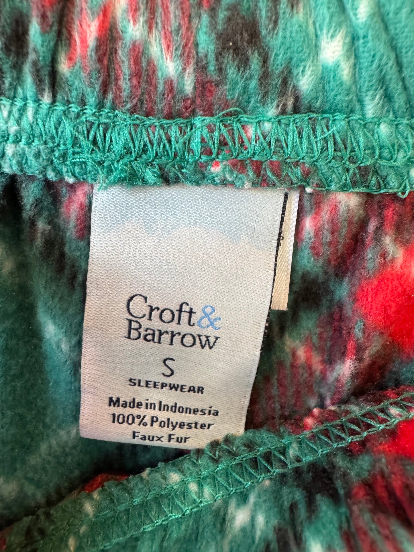 Pajama Pants By Croft And Barrow In Green & Red, Size: S