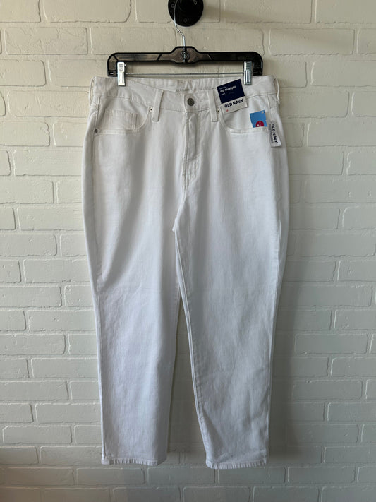 Jeans Straight By Old Navy In White Denim, Size: 12