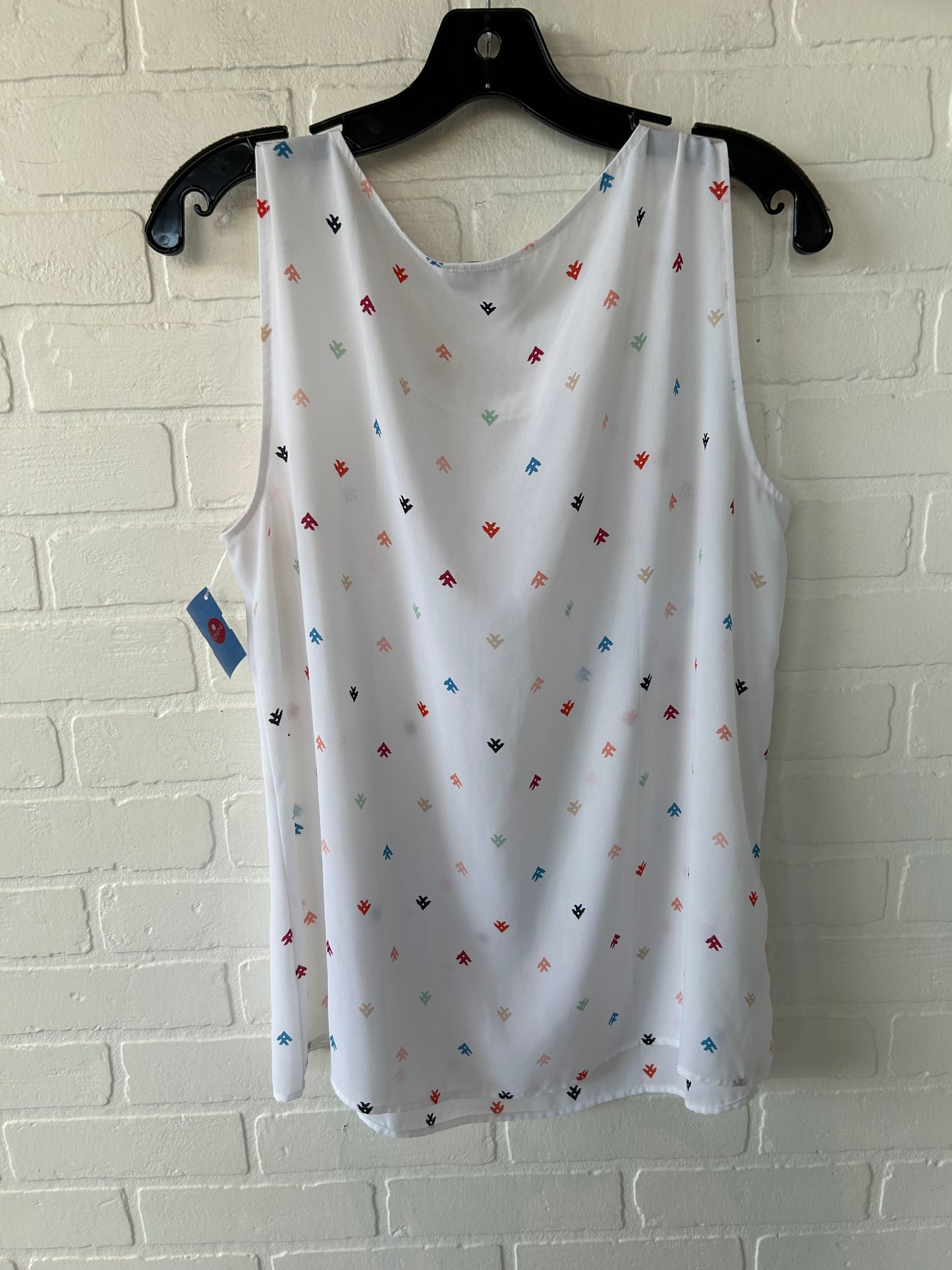 Top Sleeveless By Loft In White, Size: L