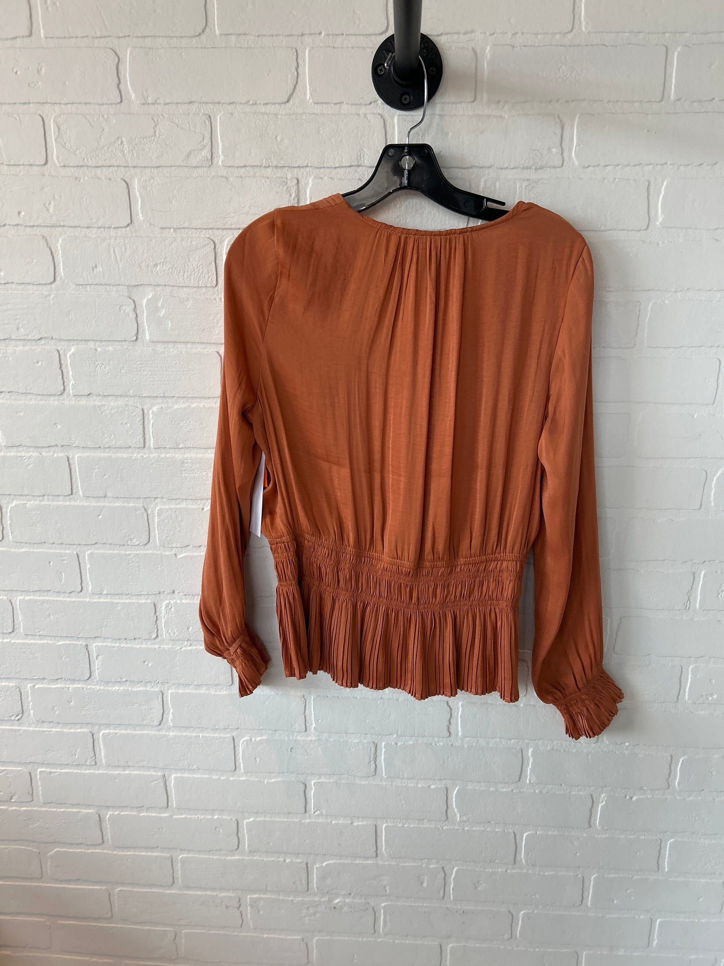 Top Long Sleeve By Philosophy In Orange, Size: M