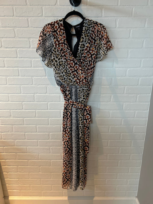 Jumpsuit By Express In Black & Brown, Size: L