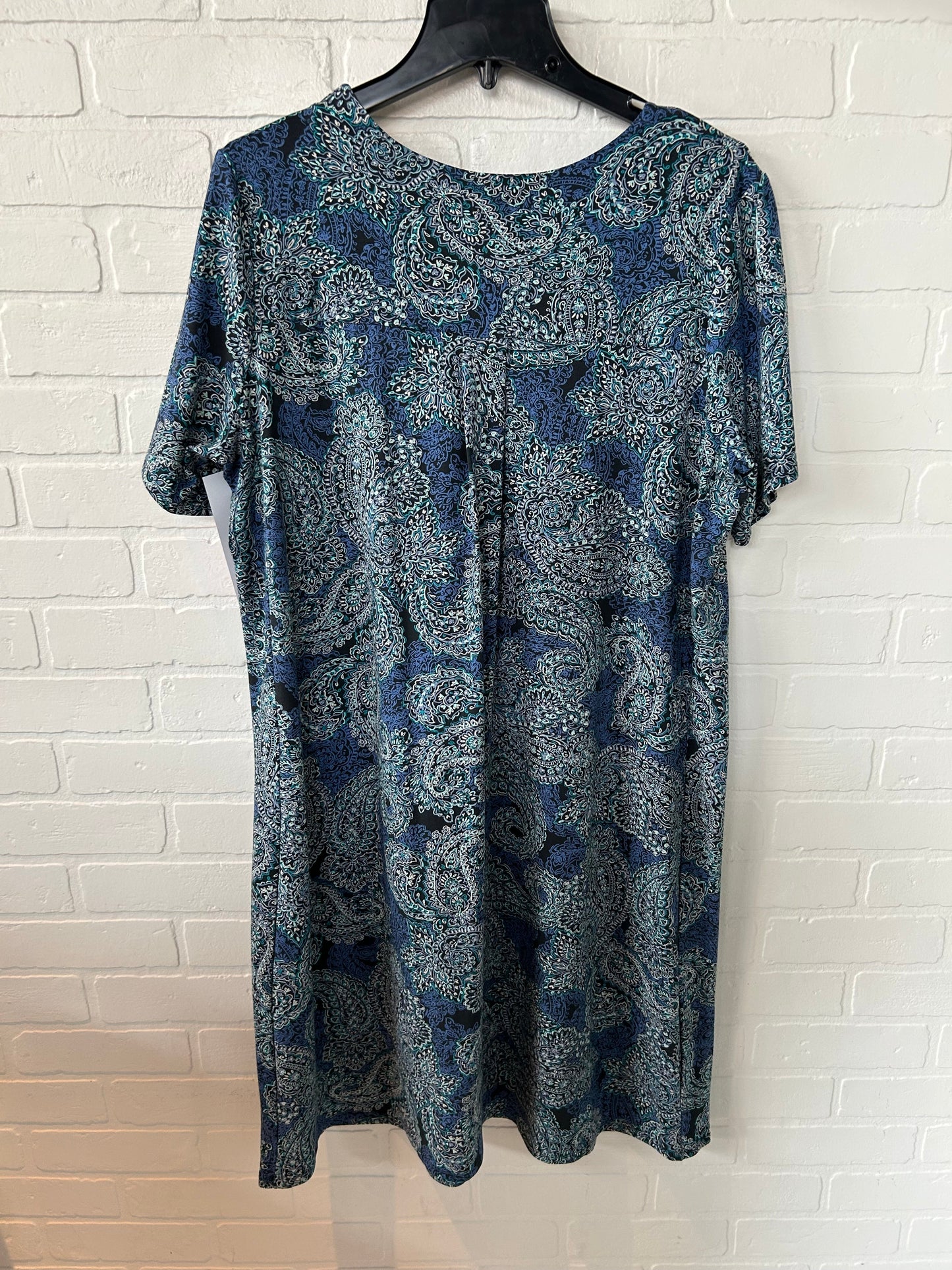 Dress Casual Midi By J. Jill In Black & Blue, Size: Xl