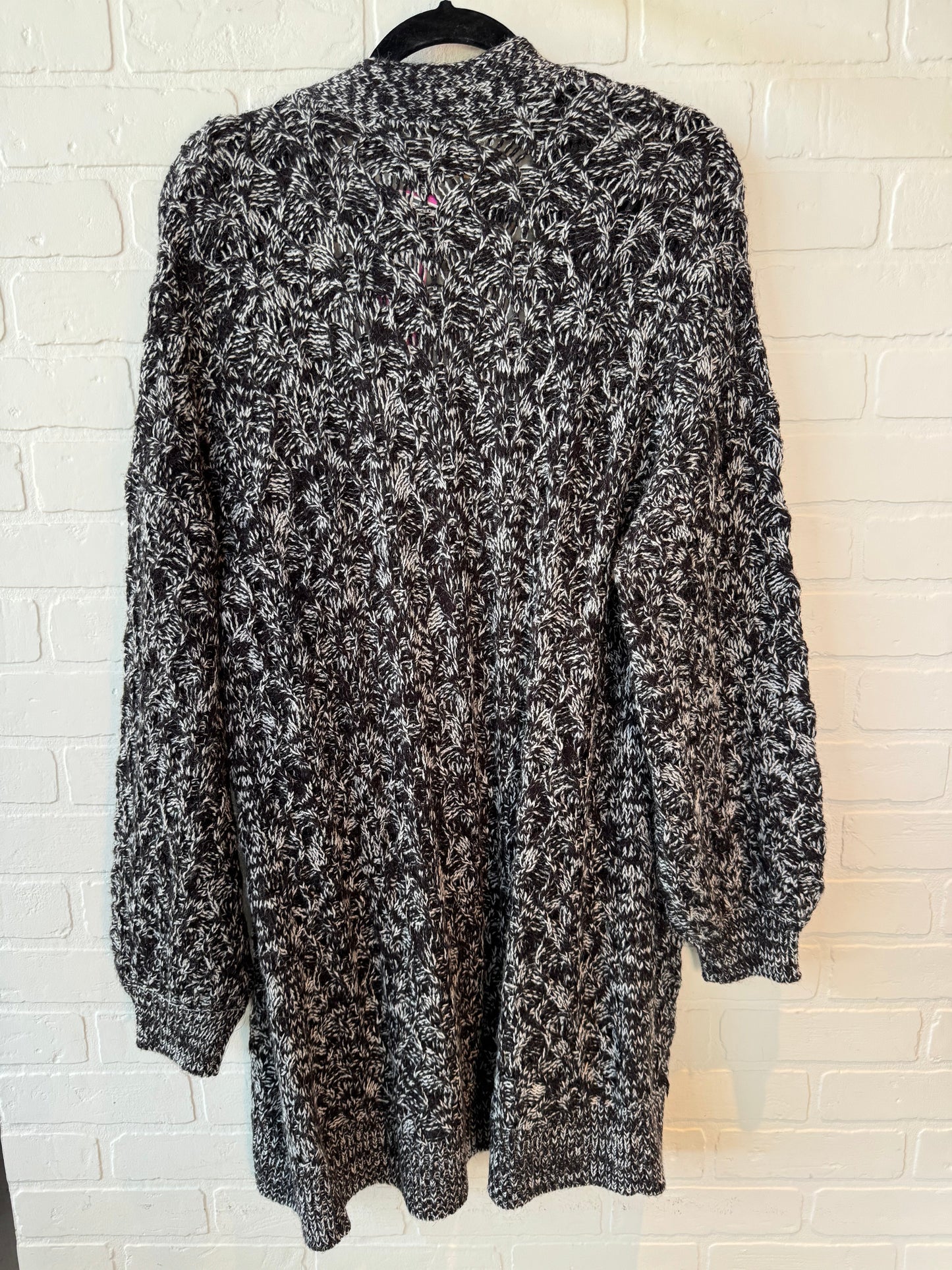 Sweater Cardigan By Lc Lauren Conrad In Black & White, Size: Xxl