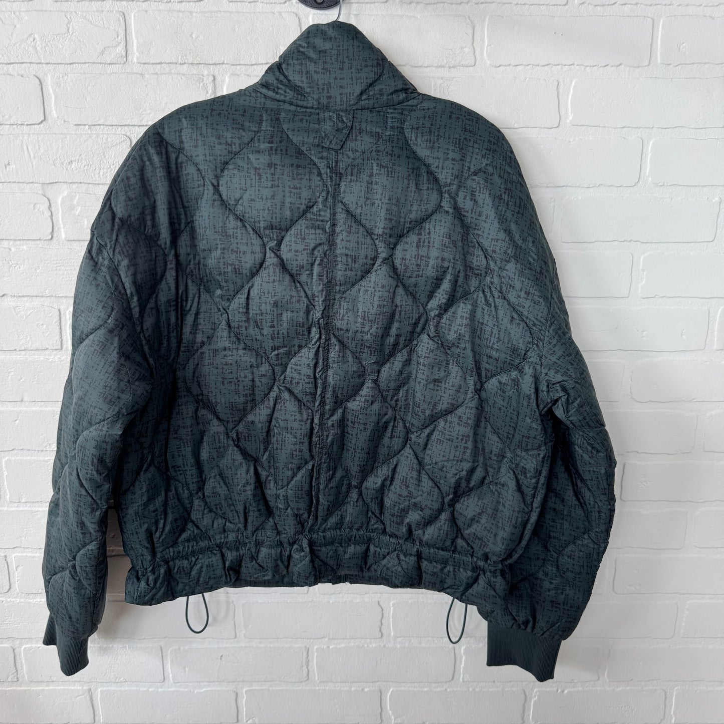 Jacket Puffer & Quilted By Flx In Black & Green, Size: M