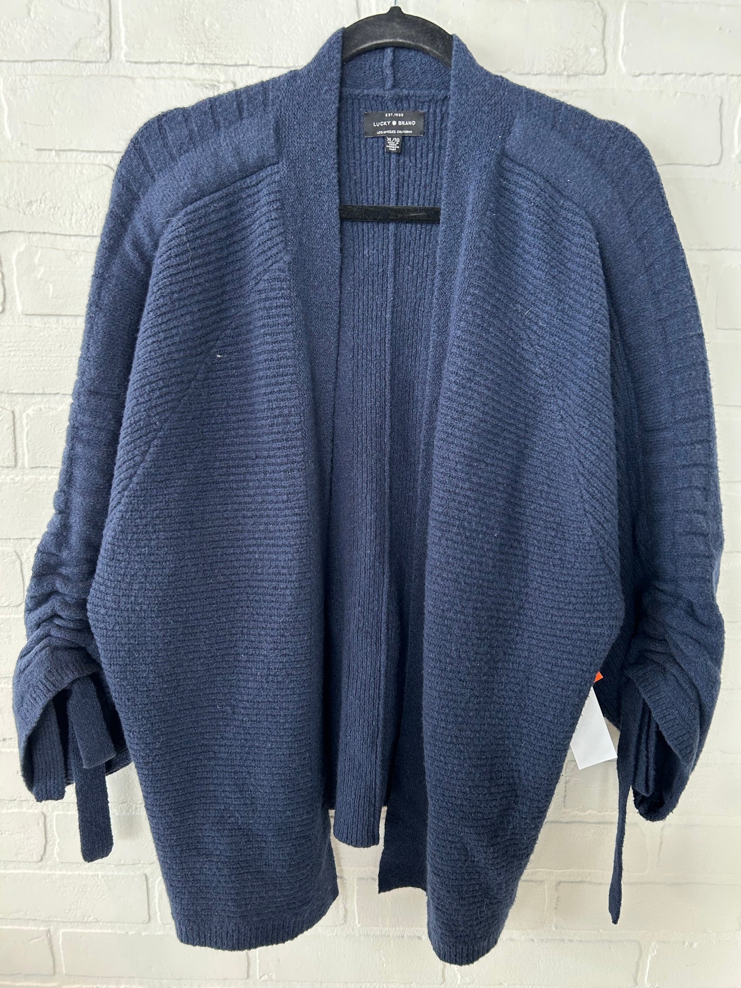 Sweater Cardigan By Lucky Brand In Navy, Size: Xl