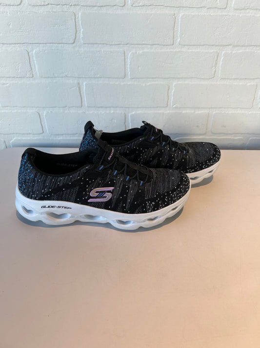 Shoes Athletic By Skechers In Black & Blue, Size: 9