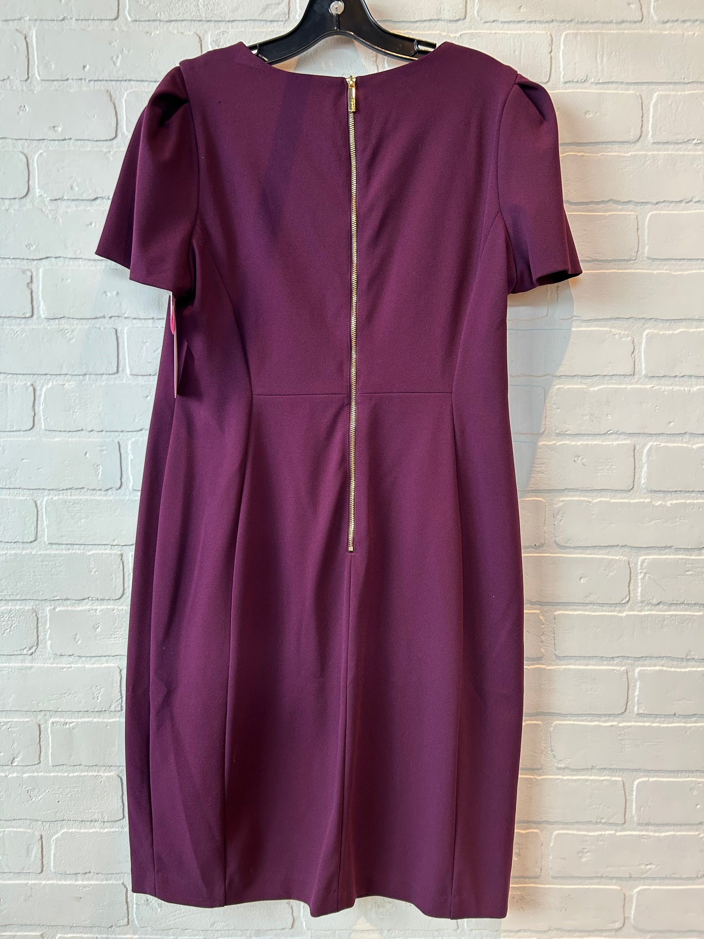 Dress Work By Calvin Klein In Maroon, Size: Xl