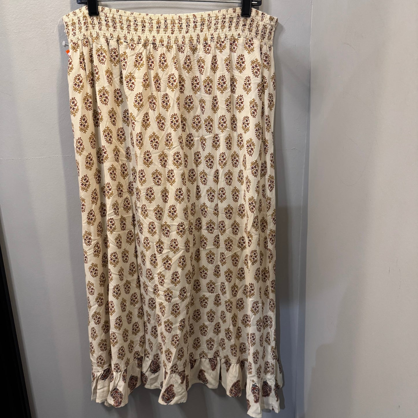 Skirt Midi By Cece In Cream & Yellow, Size: 14