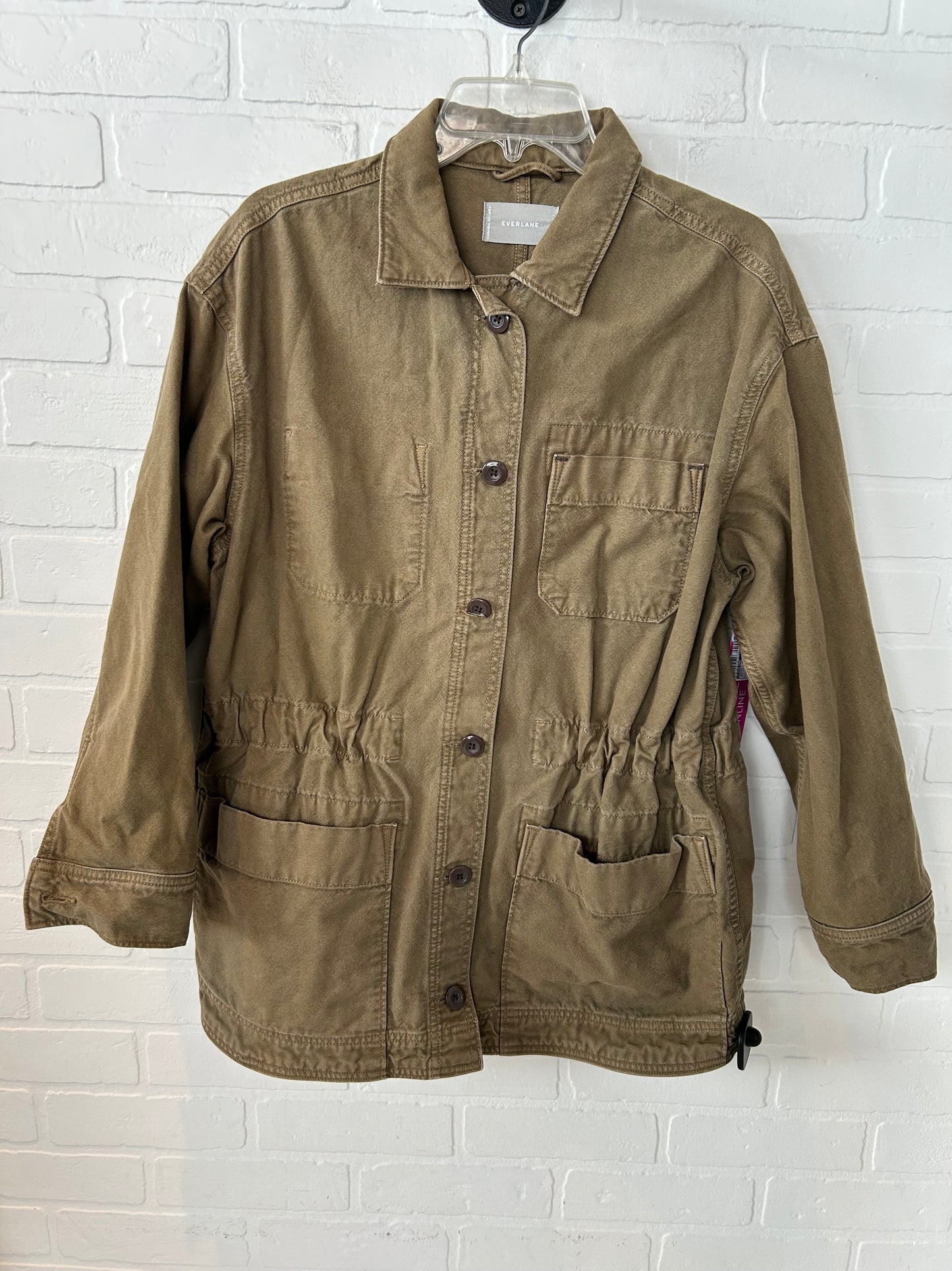 Jacket Utility By Everlane In Brown & Green, Size: L