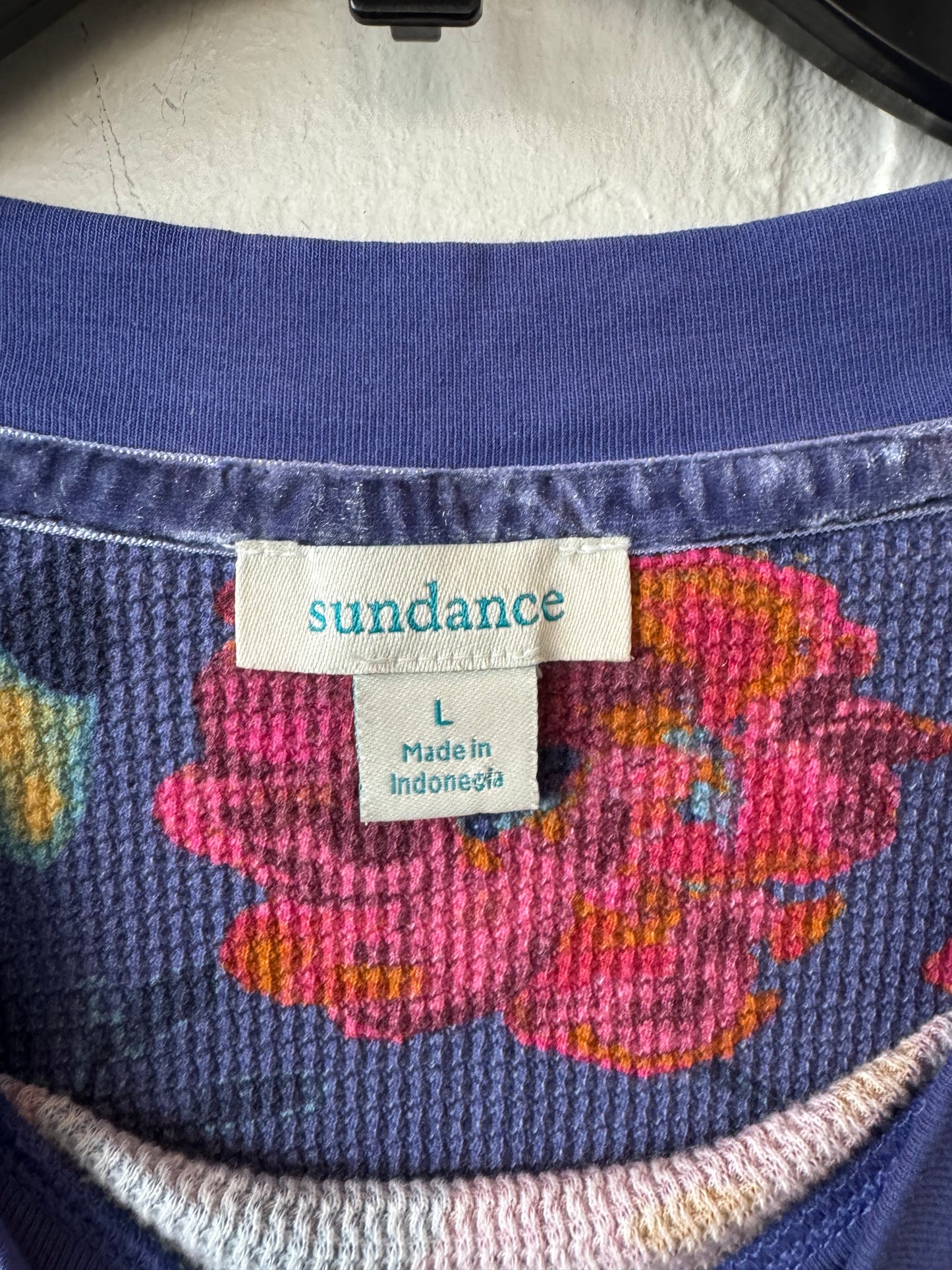 Top Long Sleeve By Sundance In Blue & Purple, Size: L