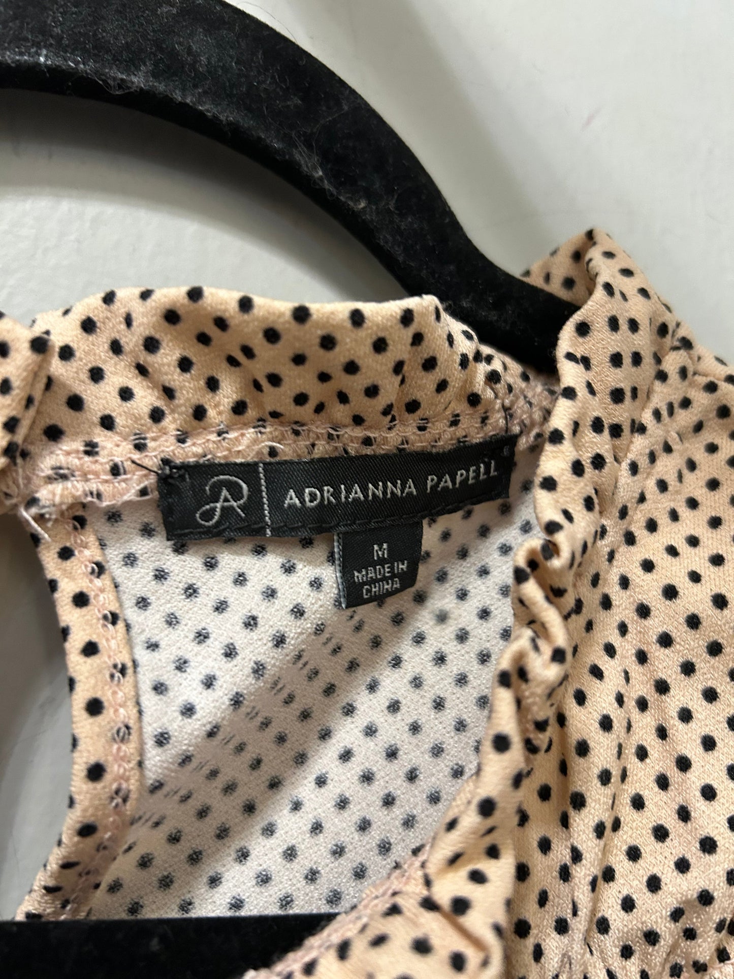 Top Sleeveless By Adrianna Papell In Black & Orange, Size: M