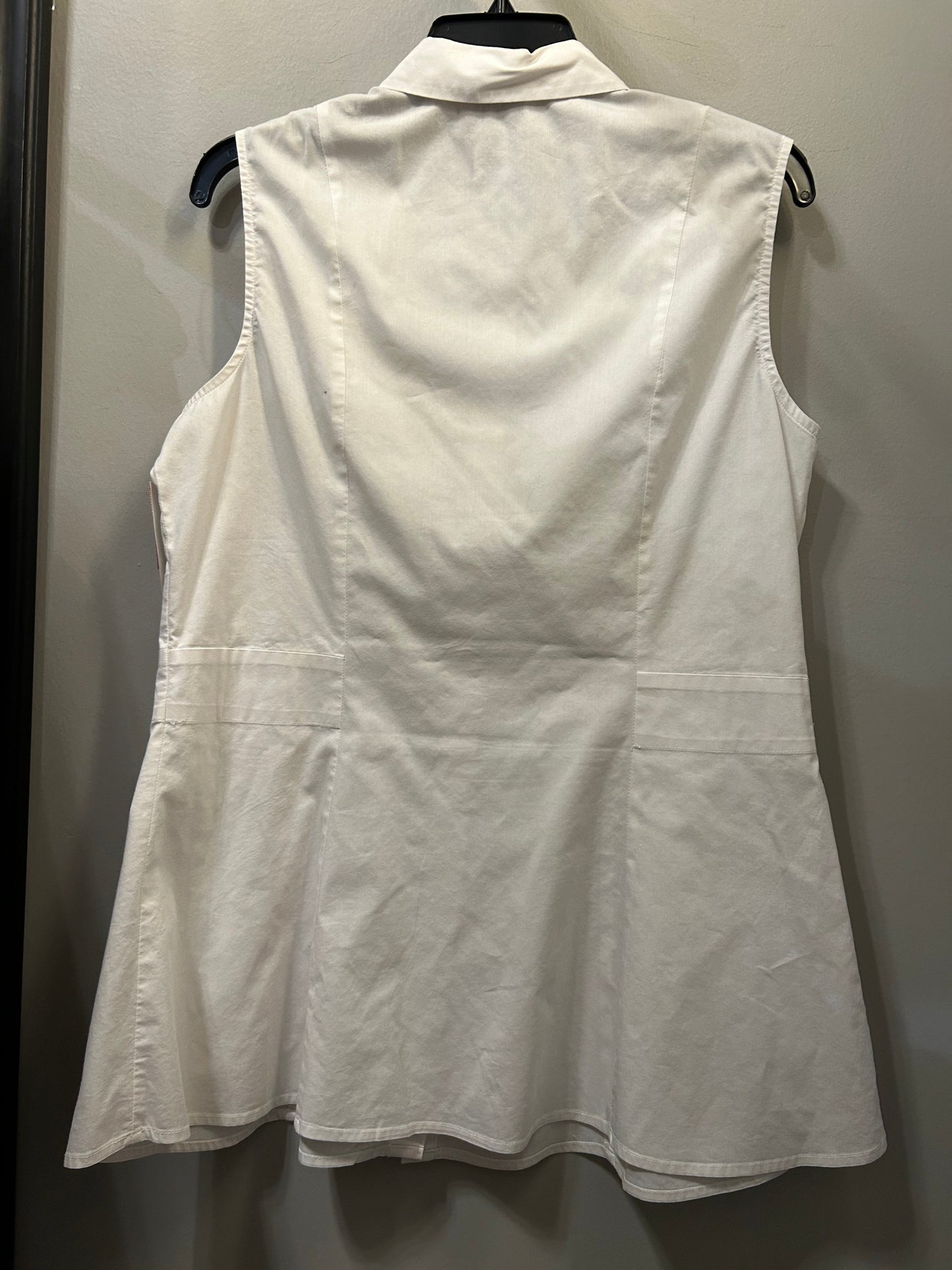 Tunic Sleeveless By Peck And Peck In White, Size: Xl