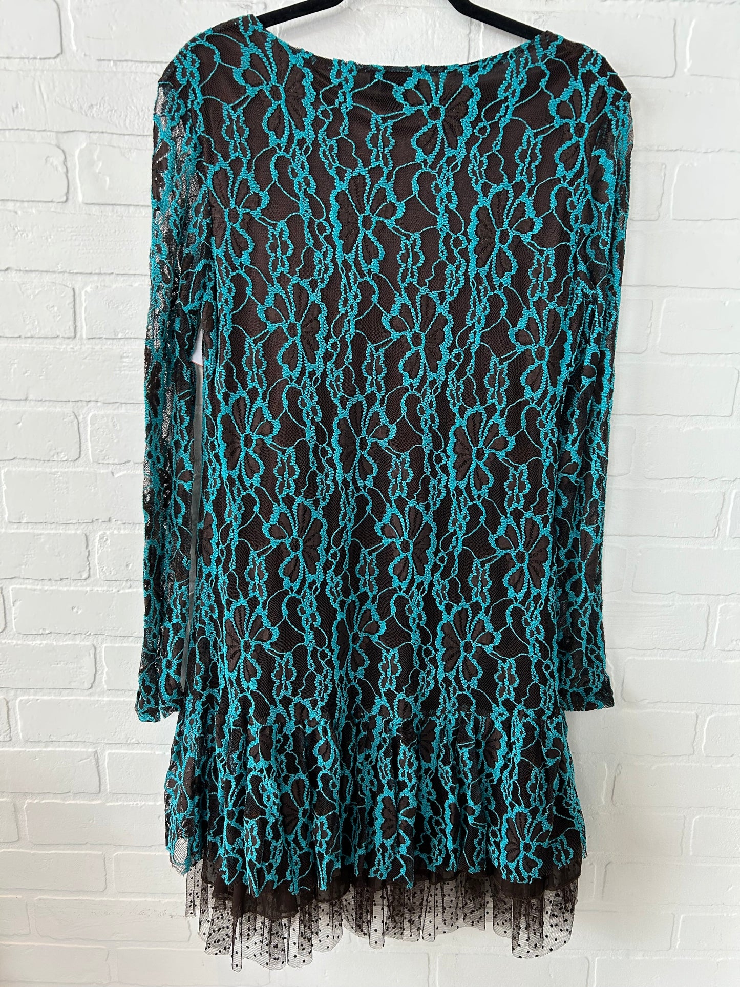 Dress Casual Midi By Clothes Mentor In Blue & Brown, Size: Xl