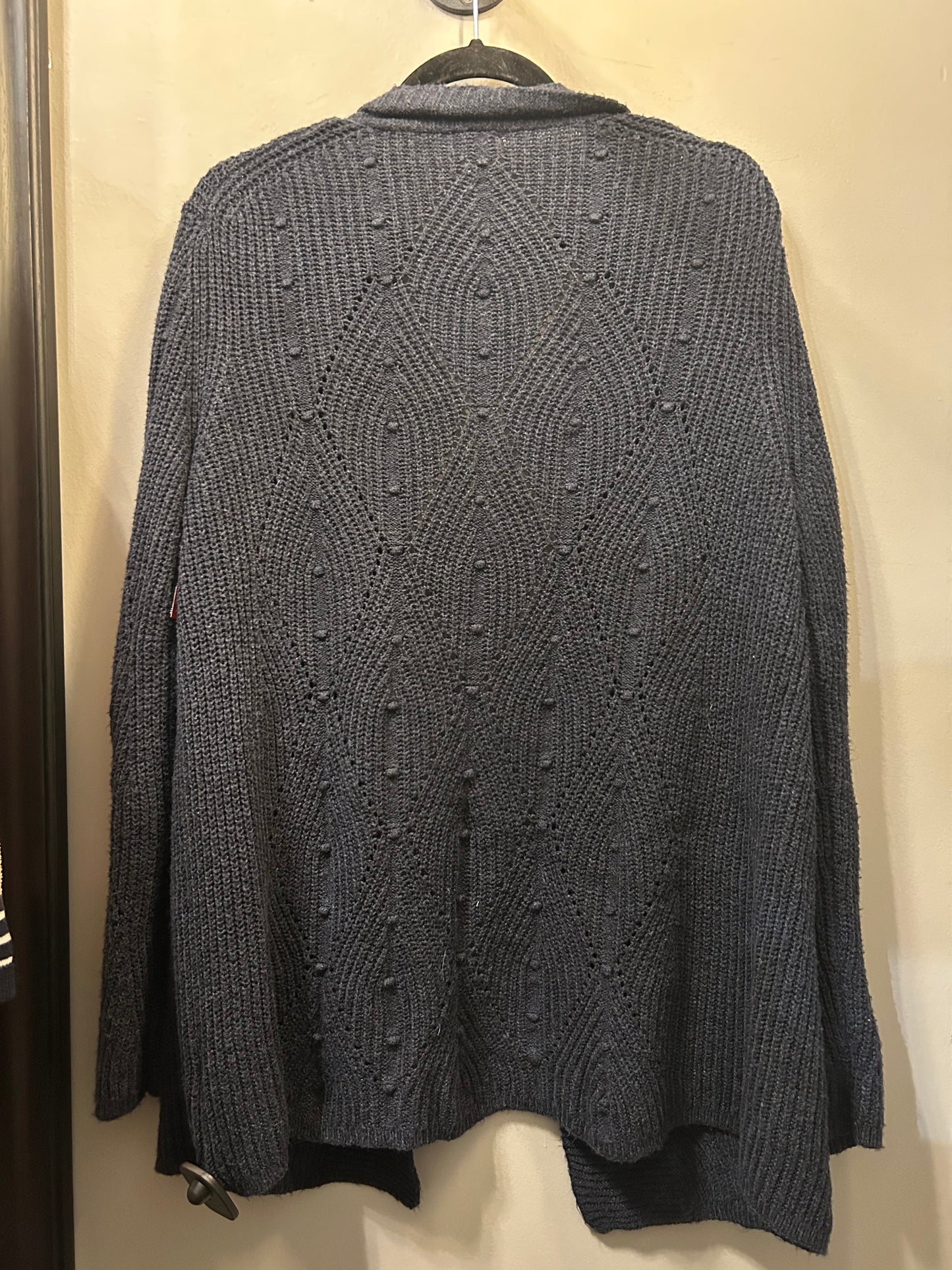 Sweater Cardigan By Talbots In Navy, Size: M