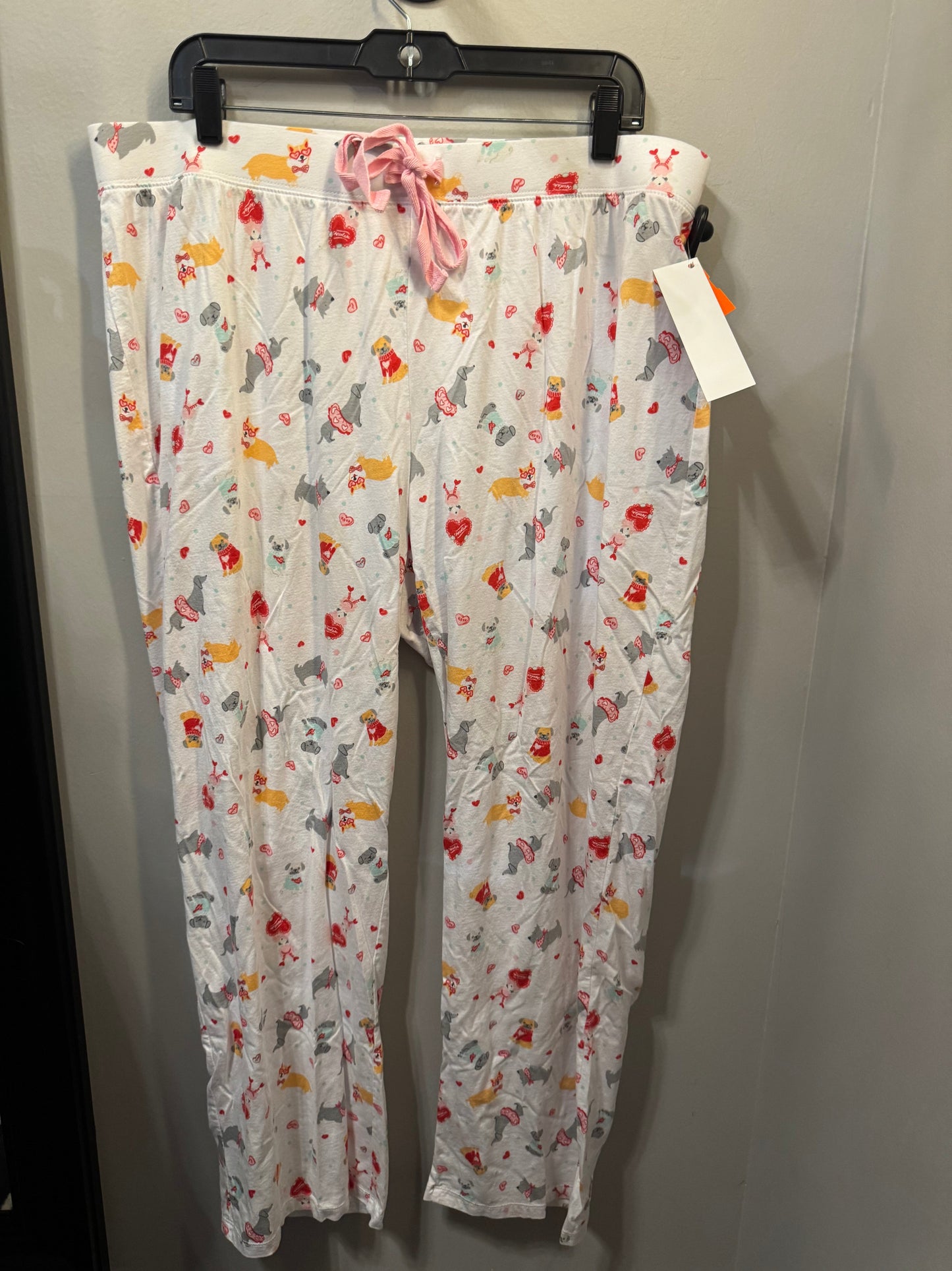 Pajama Pants By Isaac Mizrahi In Grey & White, Size: 2x