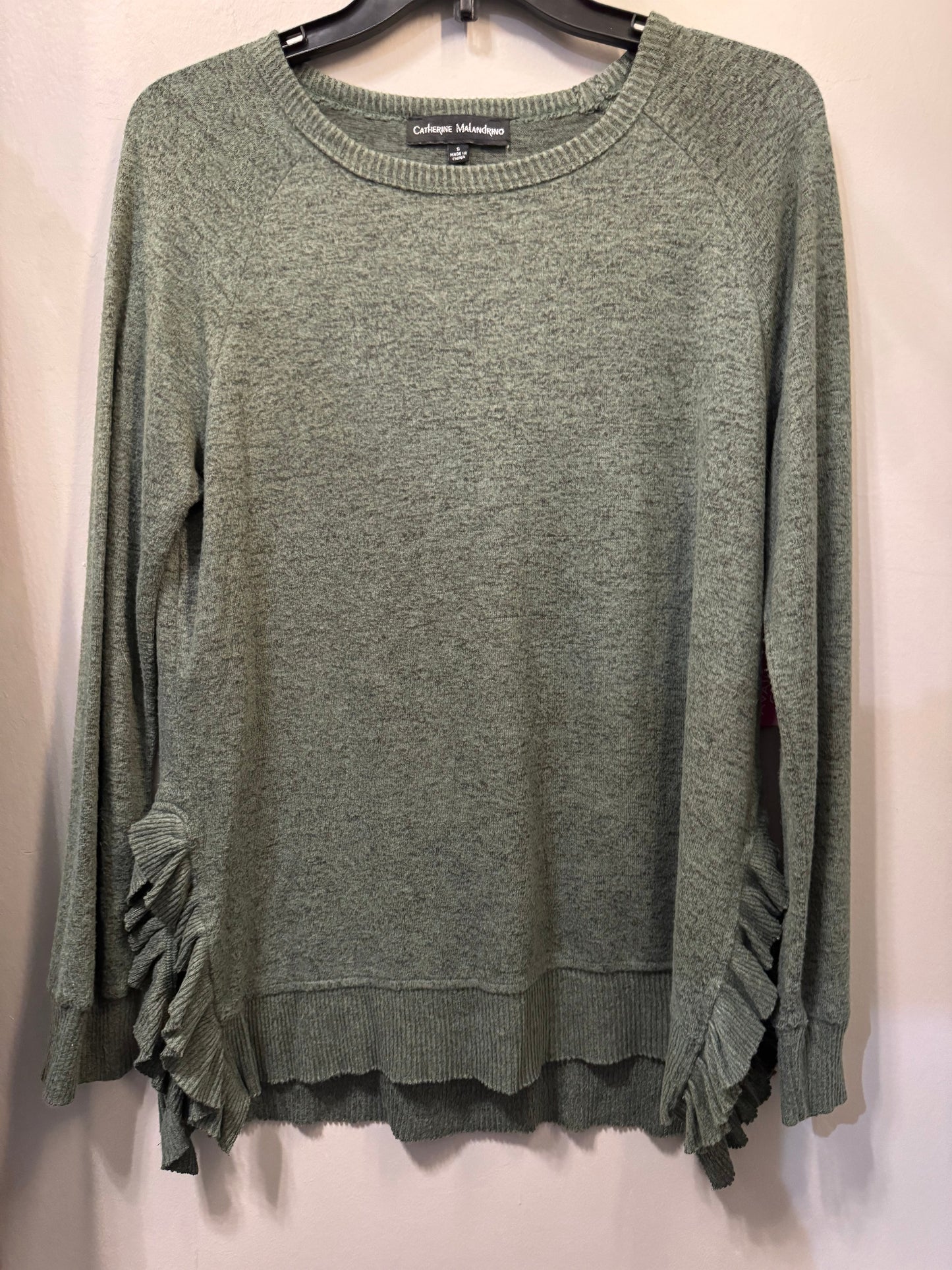 Top Long Sleeve By Catherine Malandrino In Green, Size: S