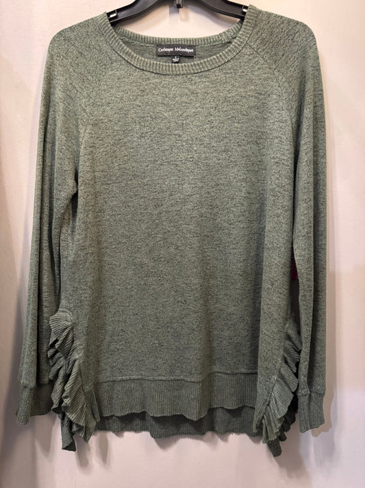 Top Long Sleeve By Catherine Malandrino In Green, Size: S