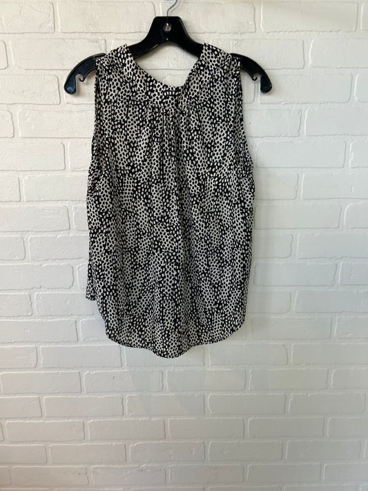 Top Sleeveless By Who What Wear In Black & White, Size: M