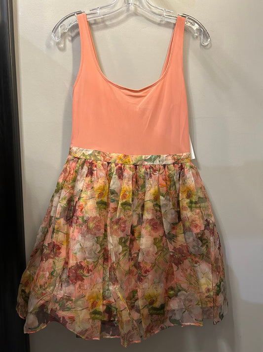 Dress Designer By Alice + Olivia In Green & Pink, Size: S