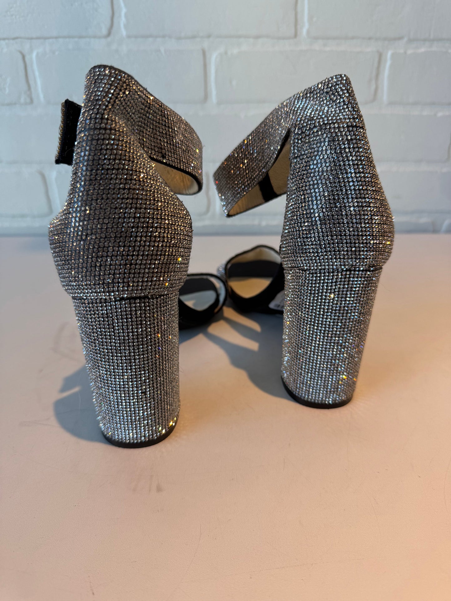 Sandals Heels Block By Jeffery Campbell In Silver, Size: 8