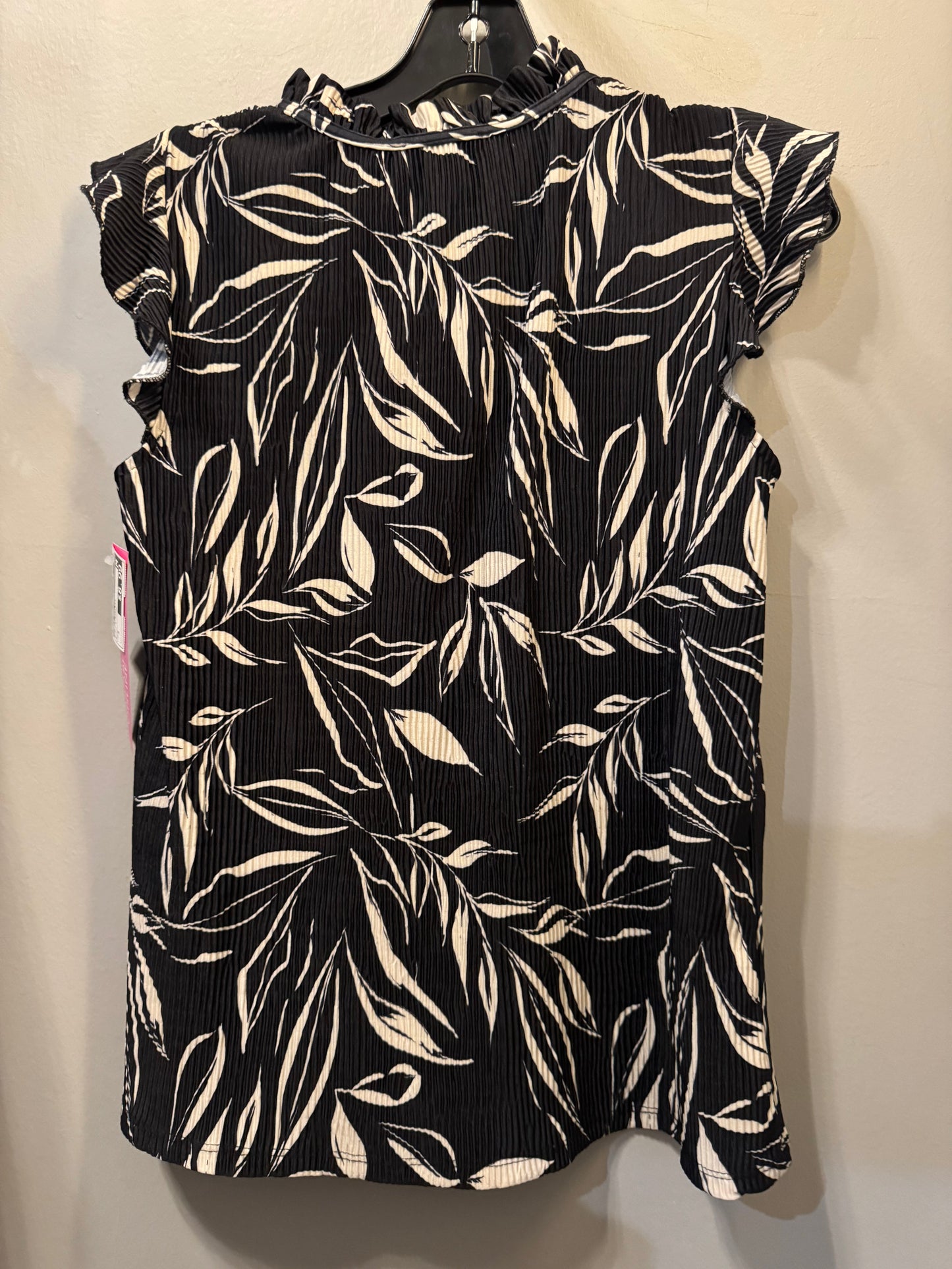 Top Sleeveless By Cable And Gauge In Black & Cream, Size: S