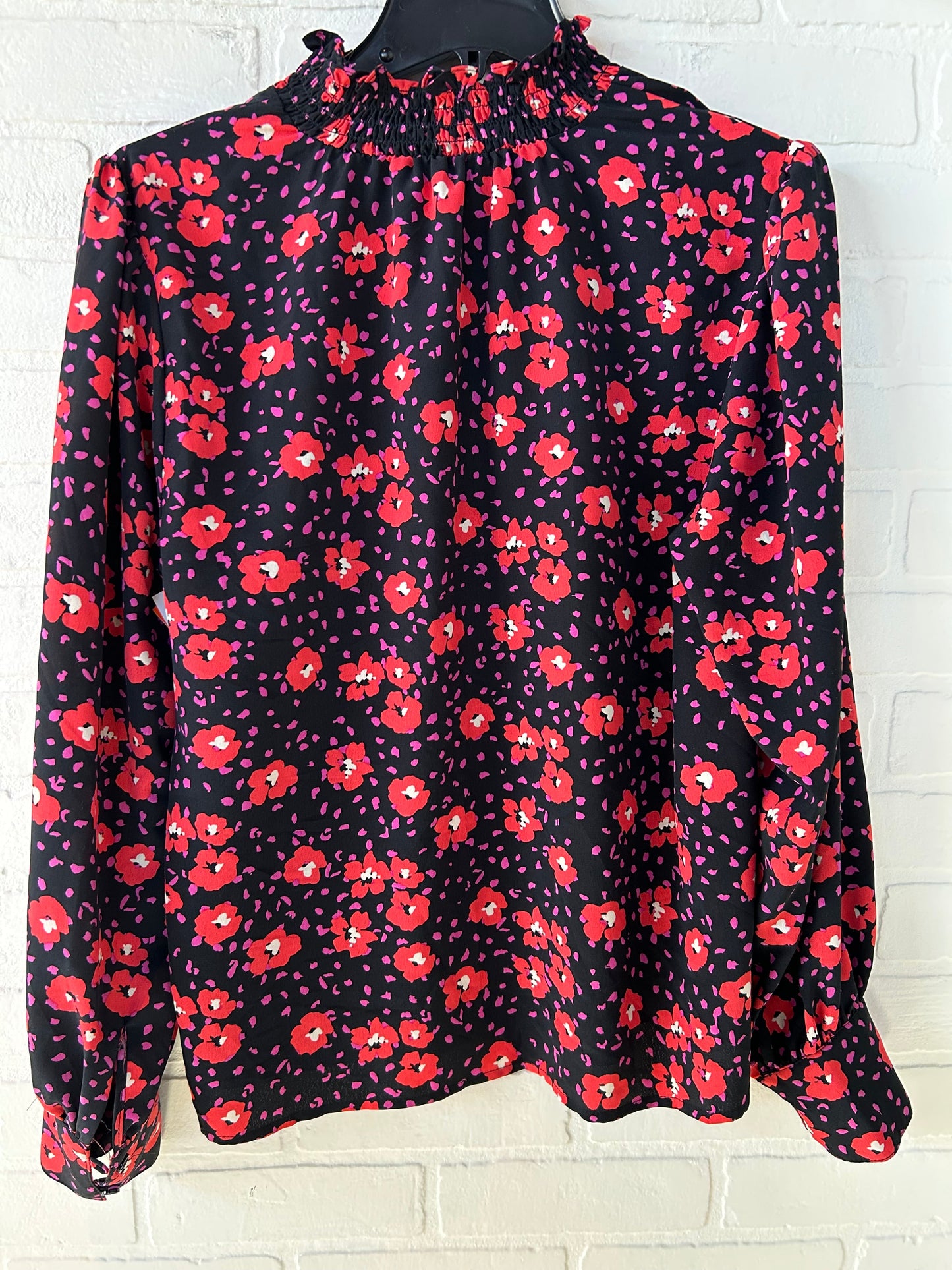 Top Long Sleeve By Sanctuary In Black & Pink, Size: L