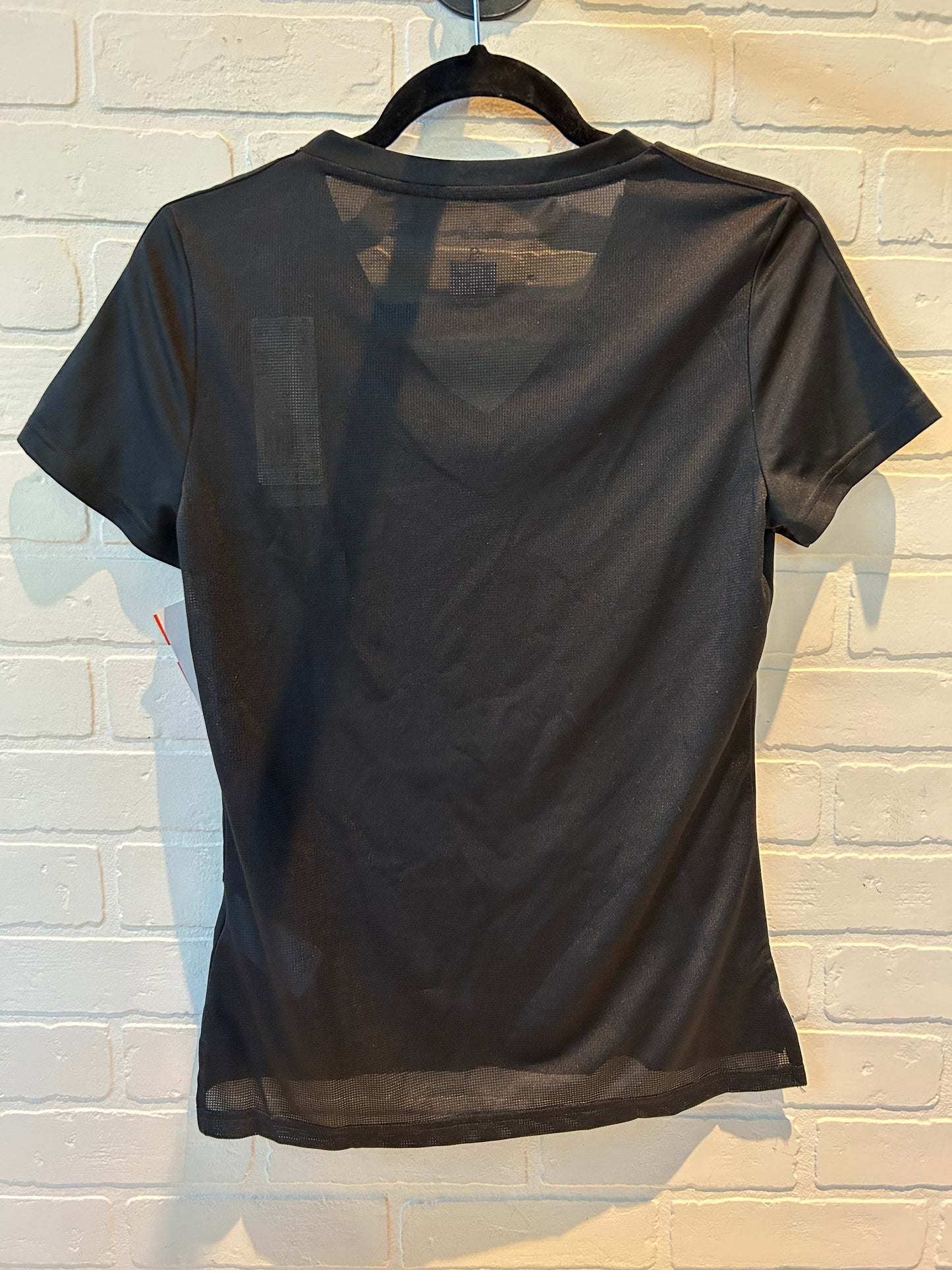 Athletic Top Short Sleeve By Adidas In Black, Size: S