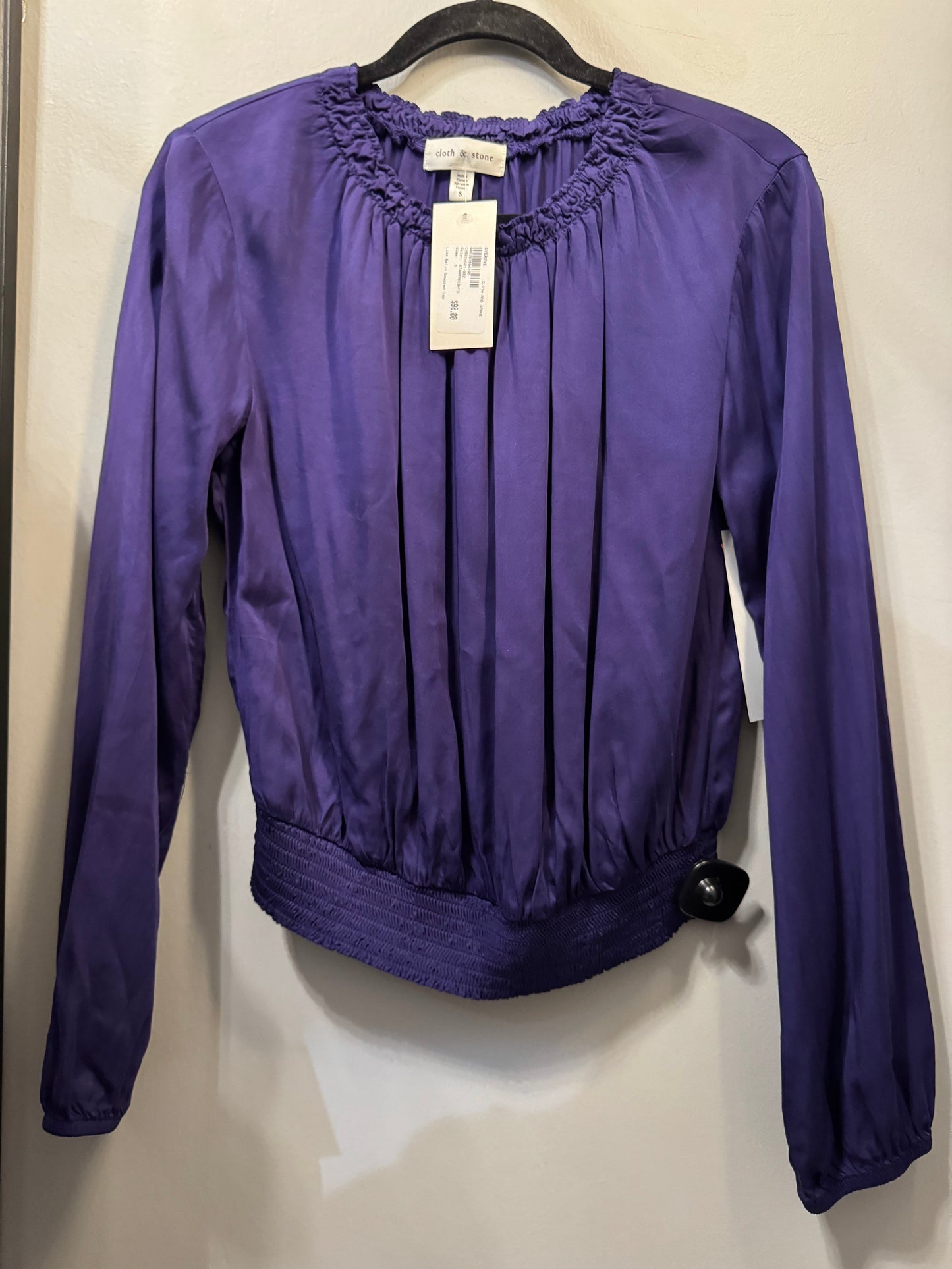 Top Long Sleeve By Cloth & Stone In Purple, Size: S