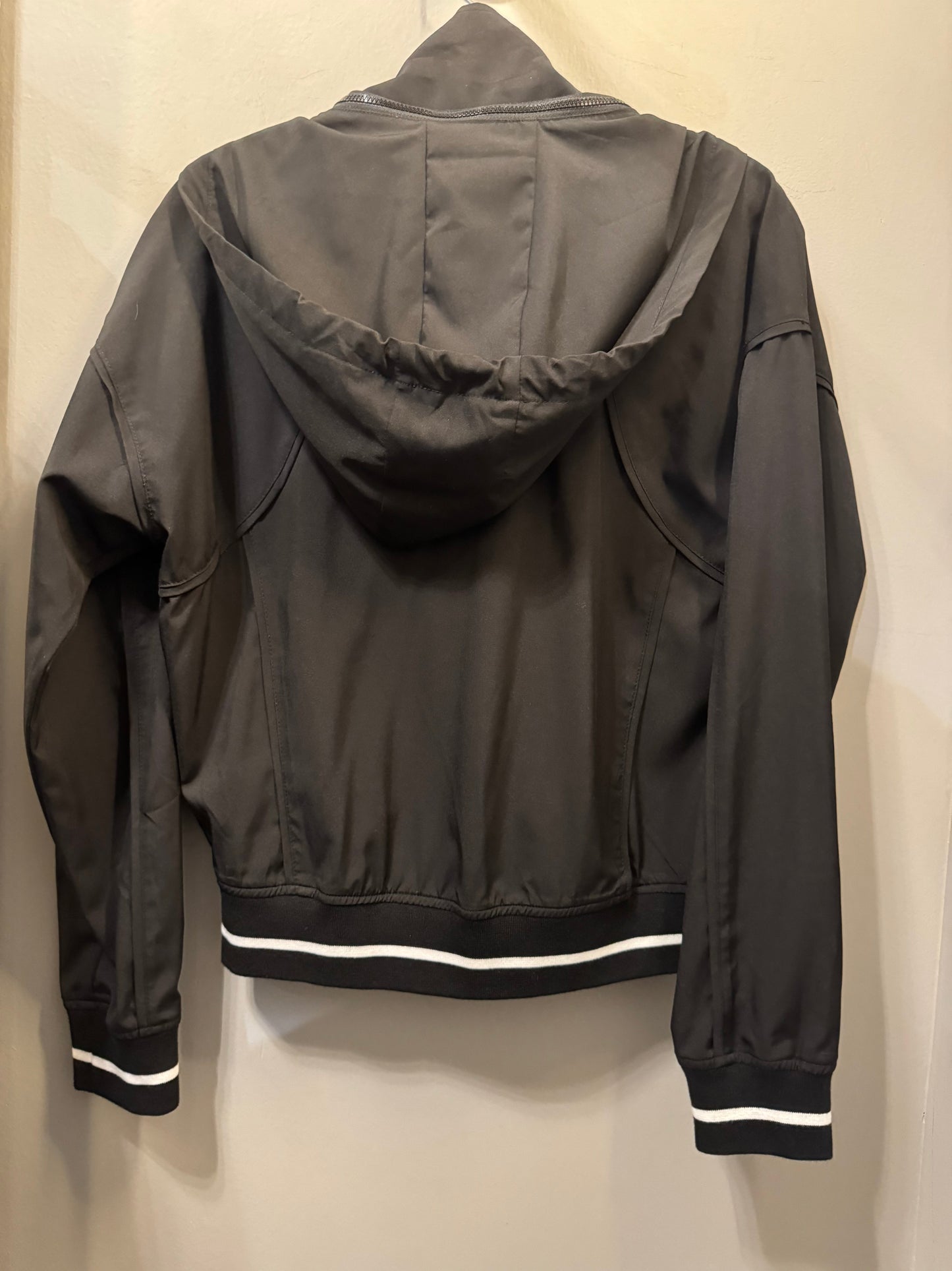 Jacket Windbreaker By Evereve In Black & White, Size: Xs